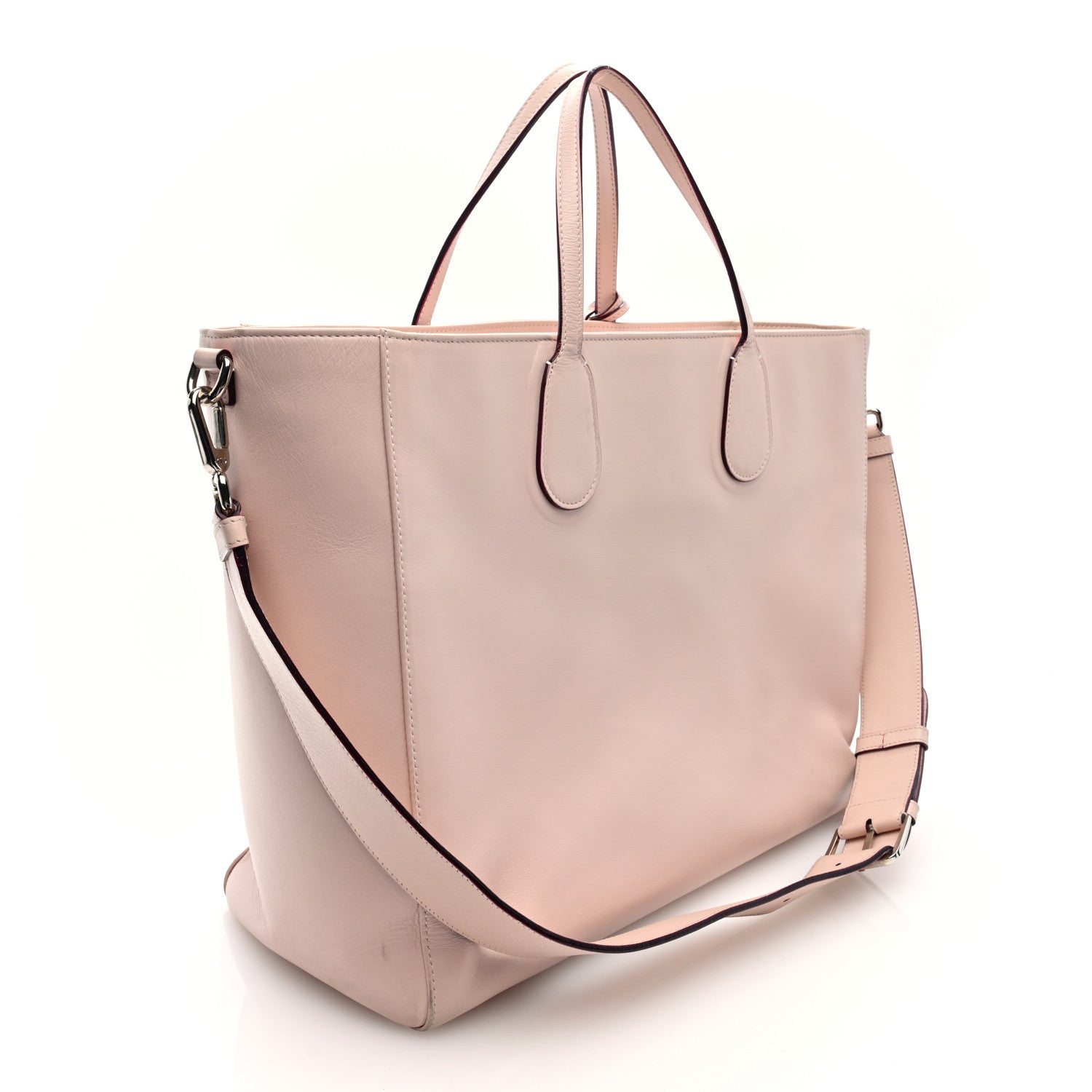 Calfskin Cannage Nappy Diaper Tote Pink