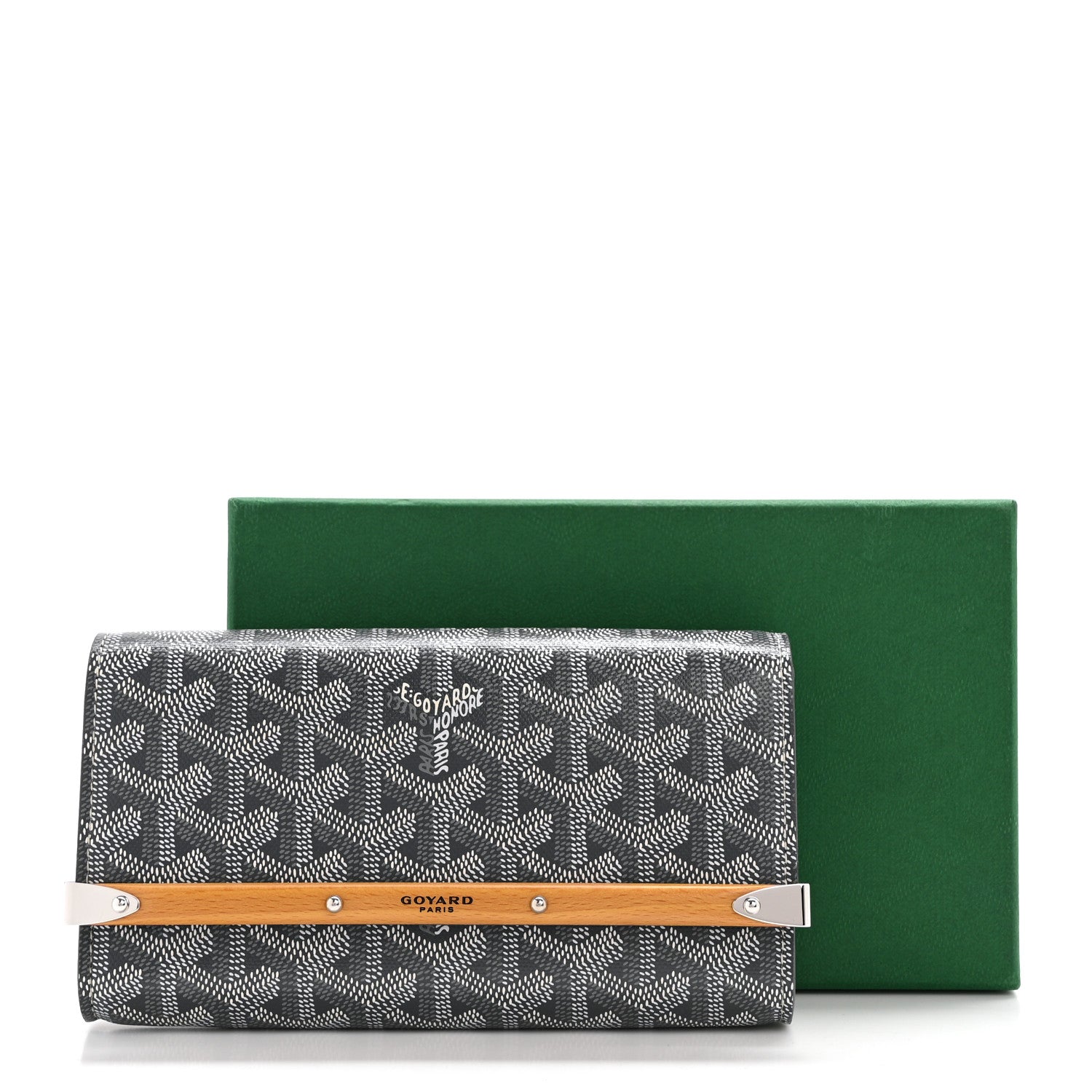 Goyardine Monte Carlo Bois Clutch Grey