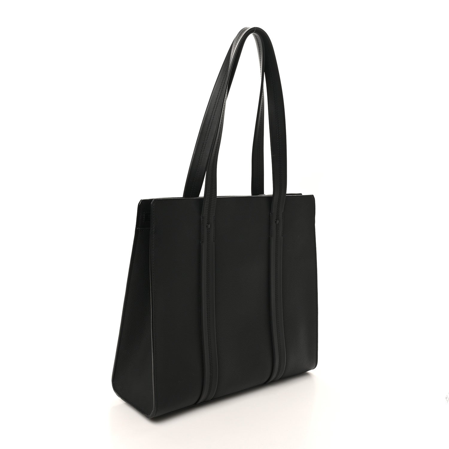 Grained Calfskin LV Aerogram Tote Black