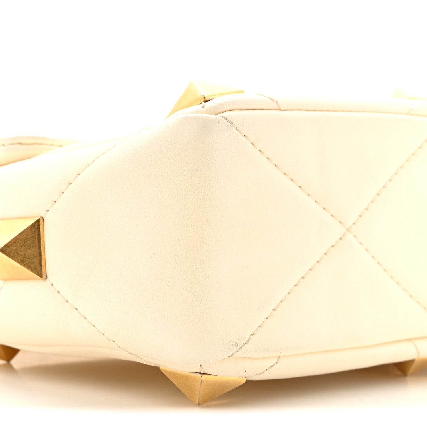Nappa Medium Roman Stud Shoulder Bag Ivory