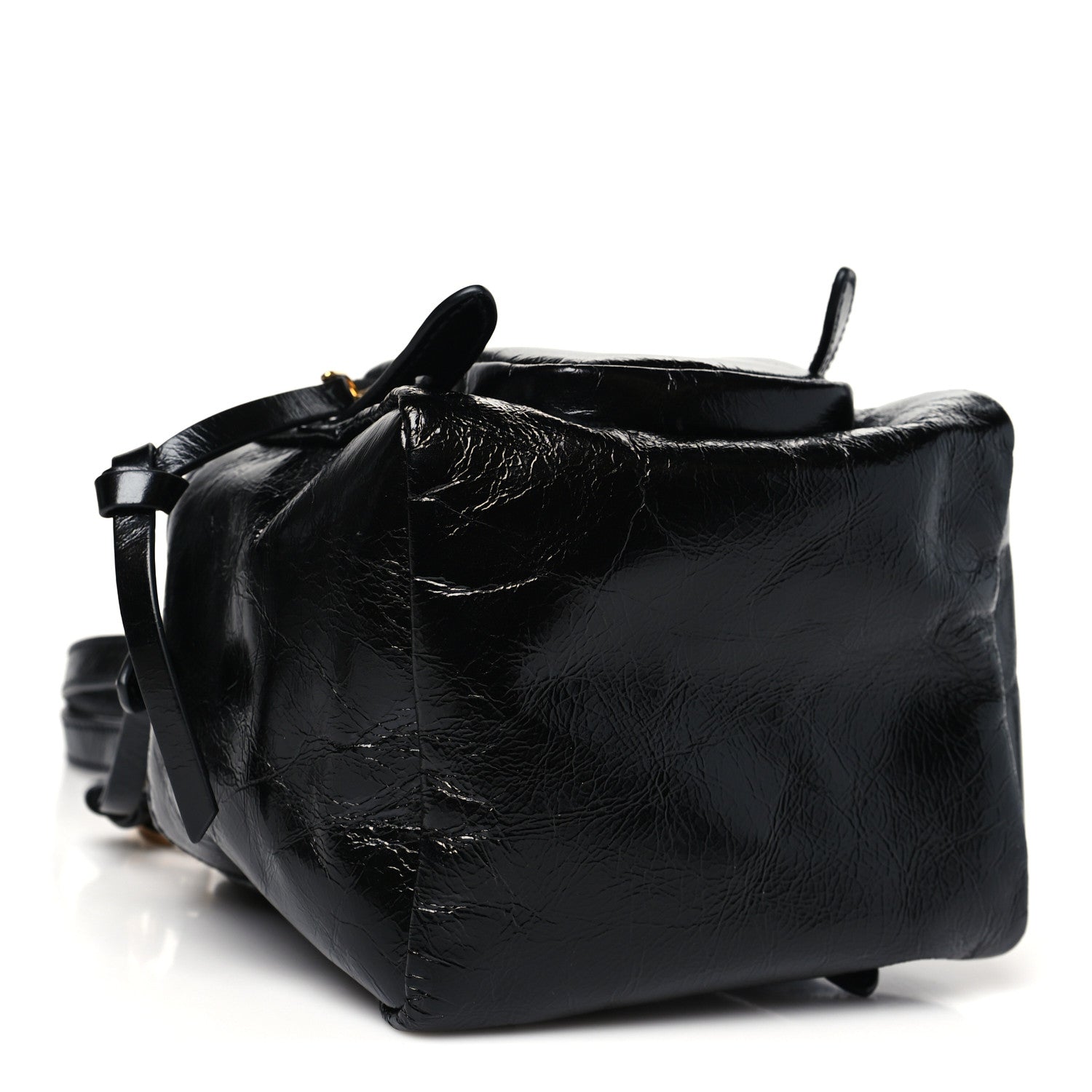 Soft Lux Calfskin Mini Dangle Top Handle Bag Black