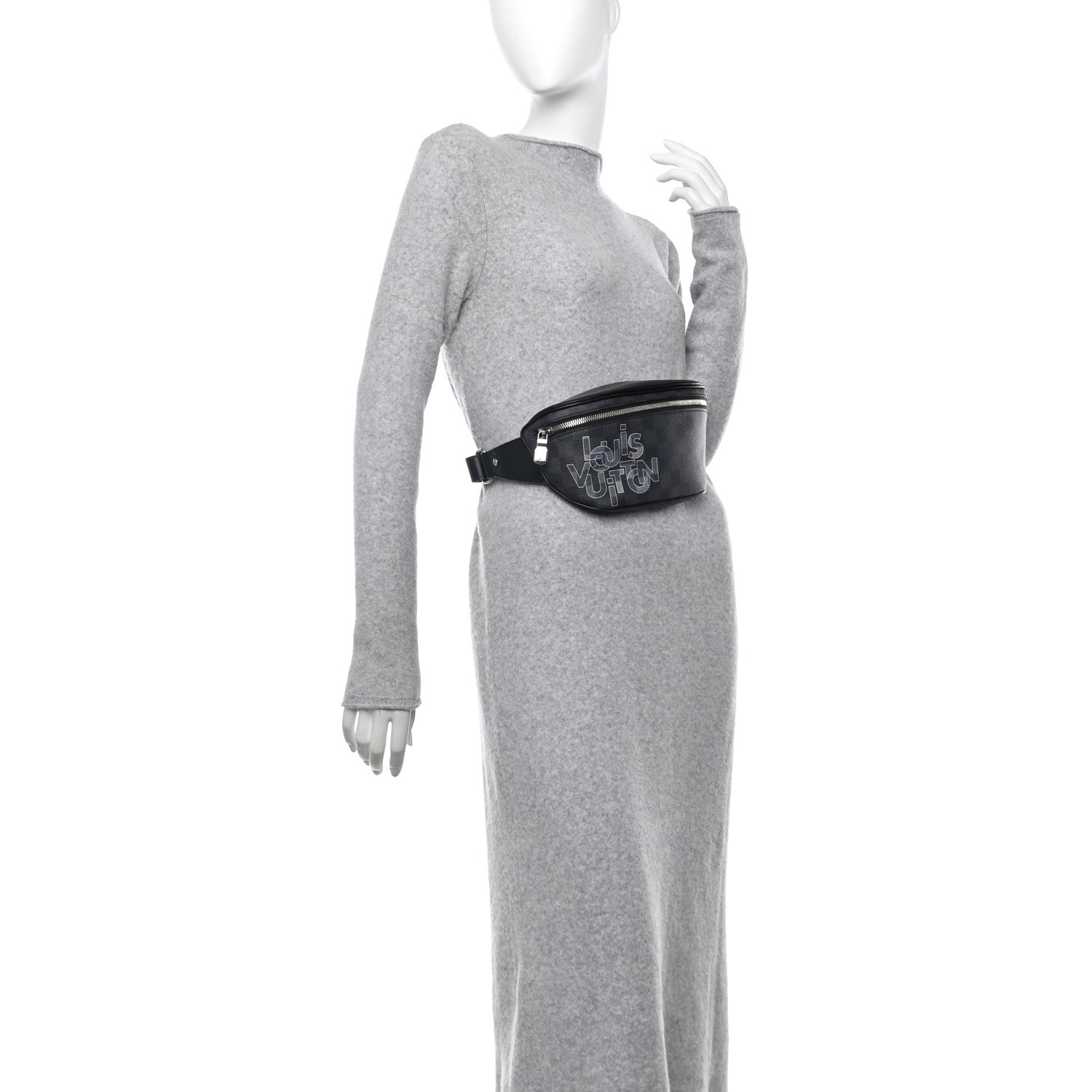 Damier Graphite Logo Campus BumBag Grey