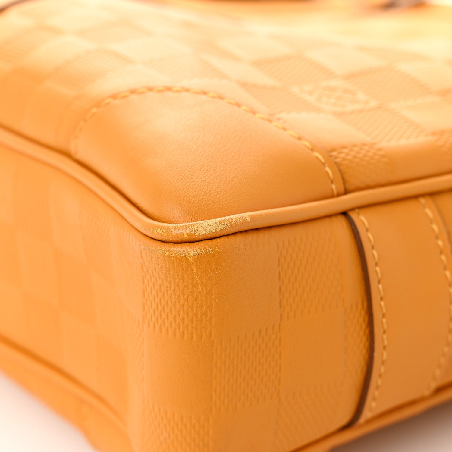 Damier Infini Porte-Documents Voyage Jaune