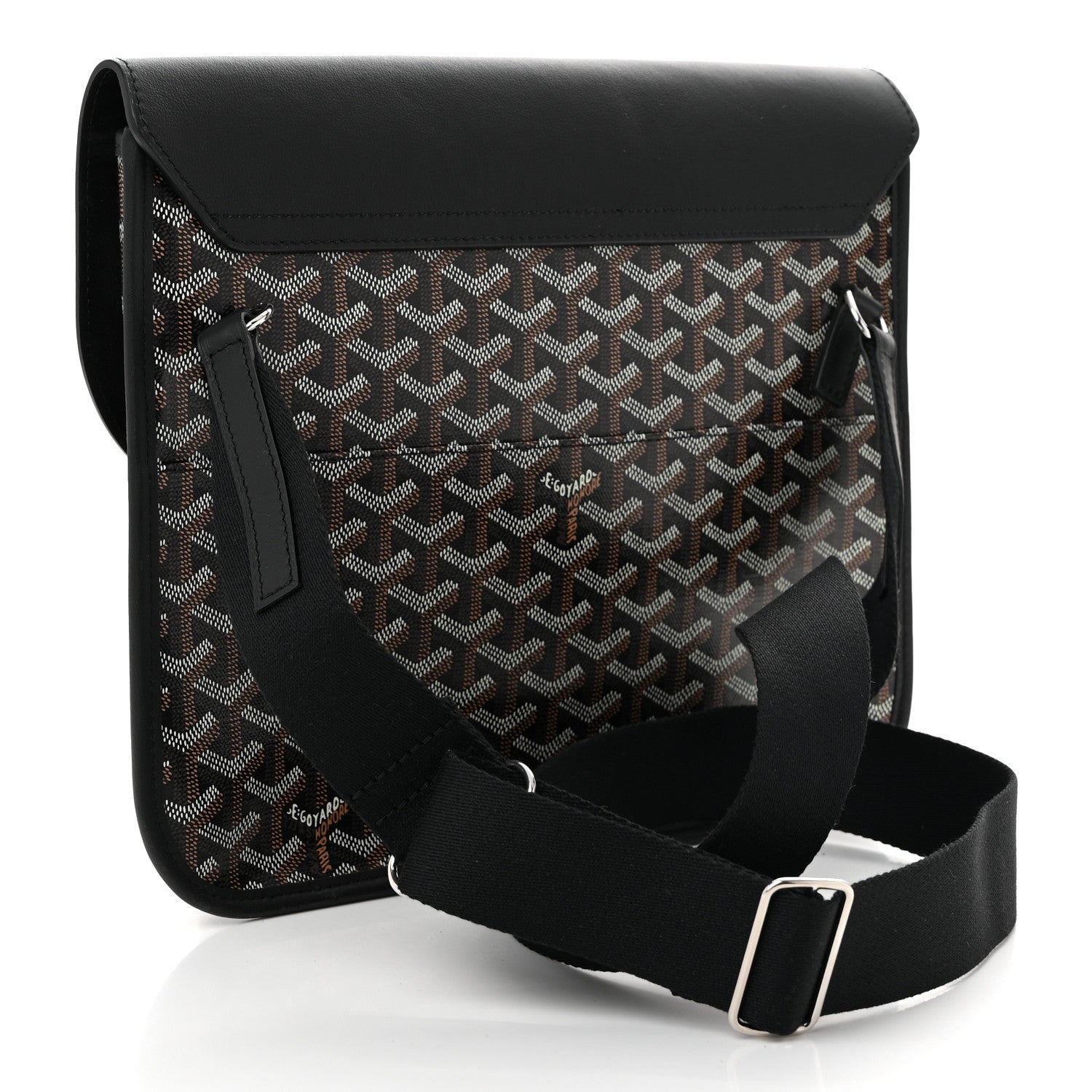 Goyardine Coursier Messenger Bag Black