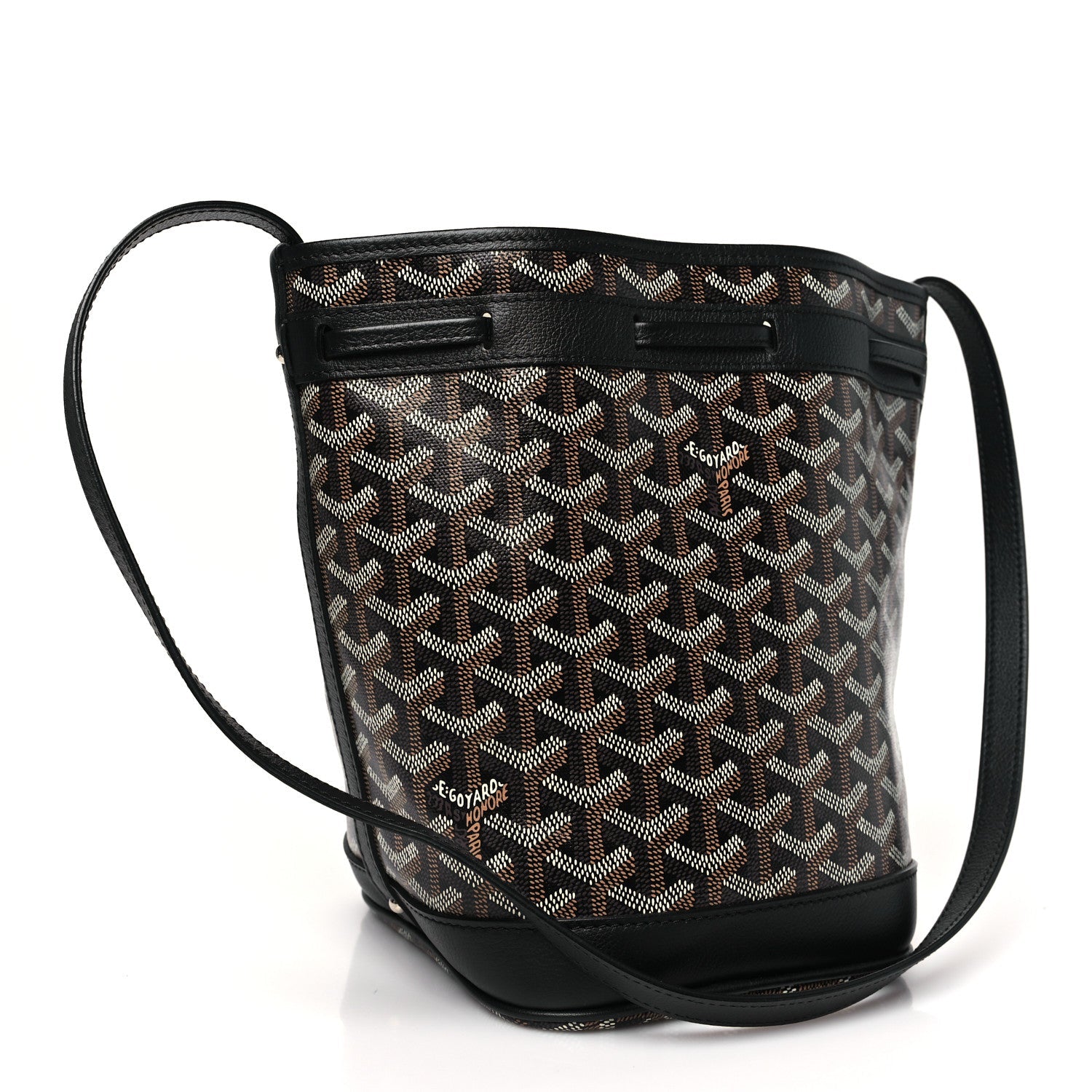 Goyardine Petit Flot Bucket Bag PM Black