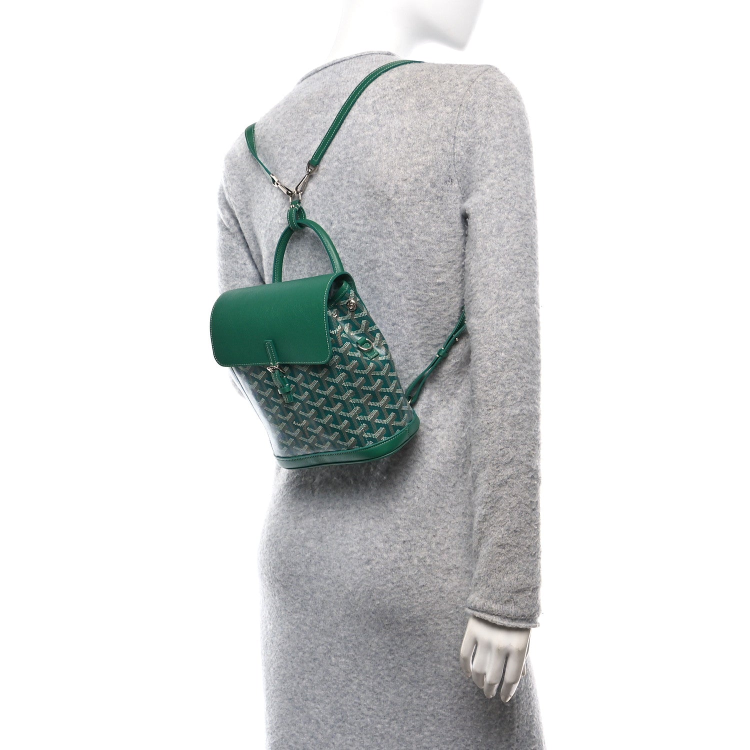 Goyardine Calfskin Mini Alpin Backpack Green