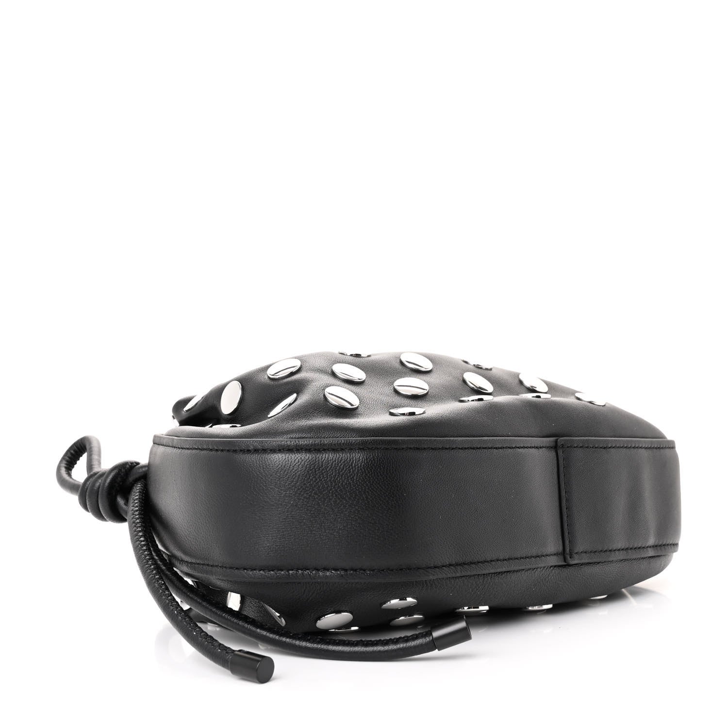 Sheepskin Studded Mini Origami Bag Black