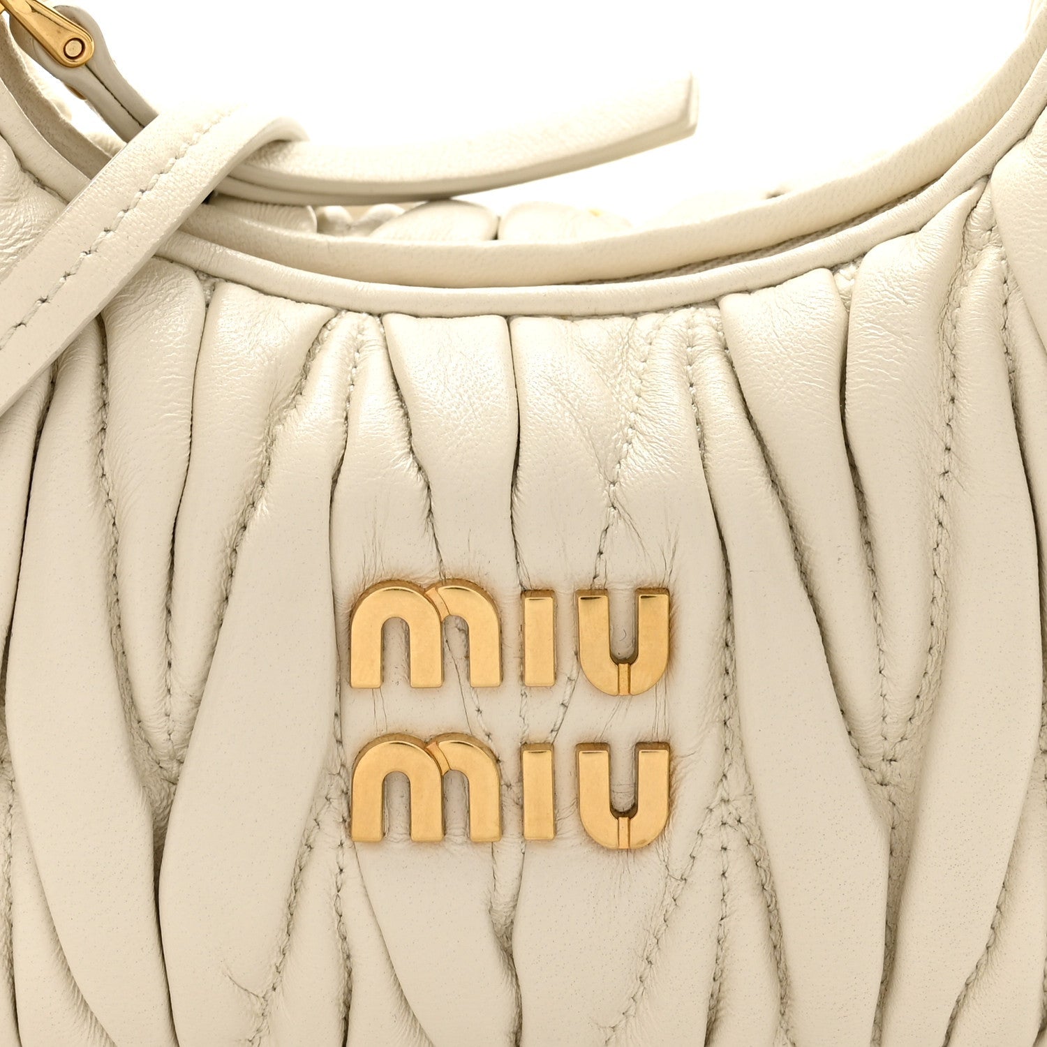 Nappa Matelasse Mini Wander Hobo White