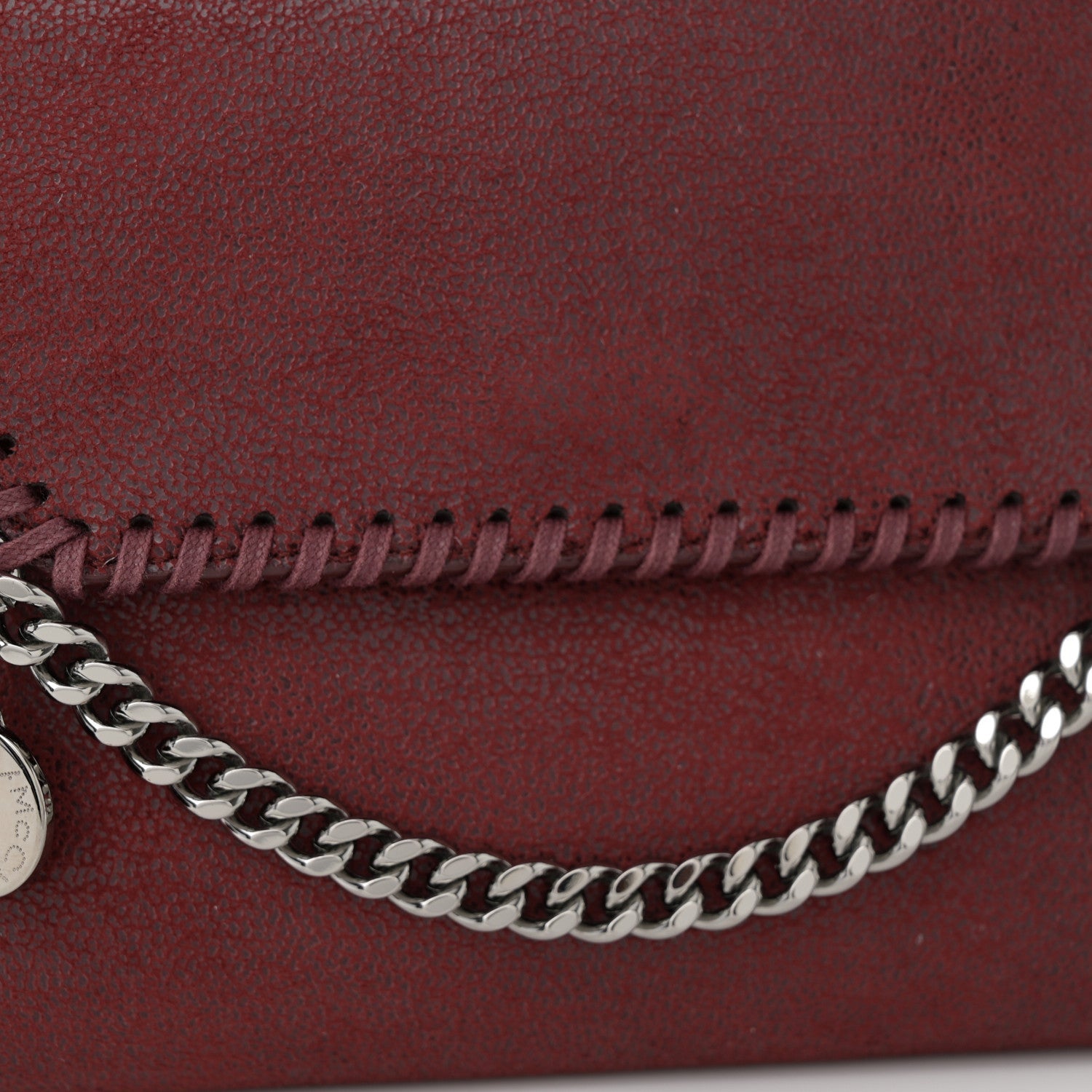Shaggy Deer Mini Falabella Crossbody Bag Burgundy