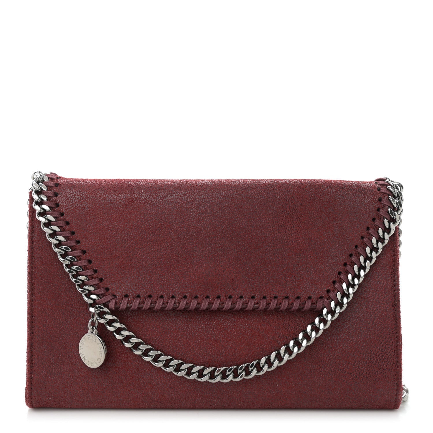 Shaggy Deer Mini Falabella Crossbody Bag Burgundy