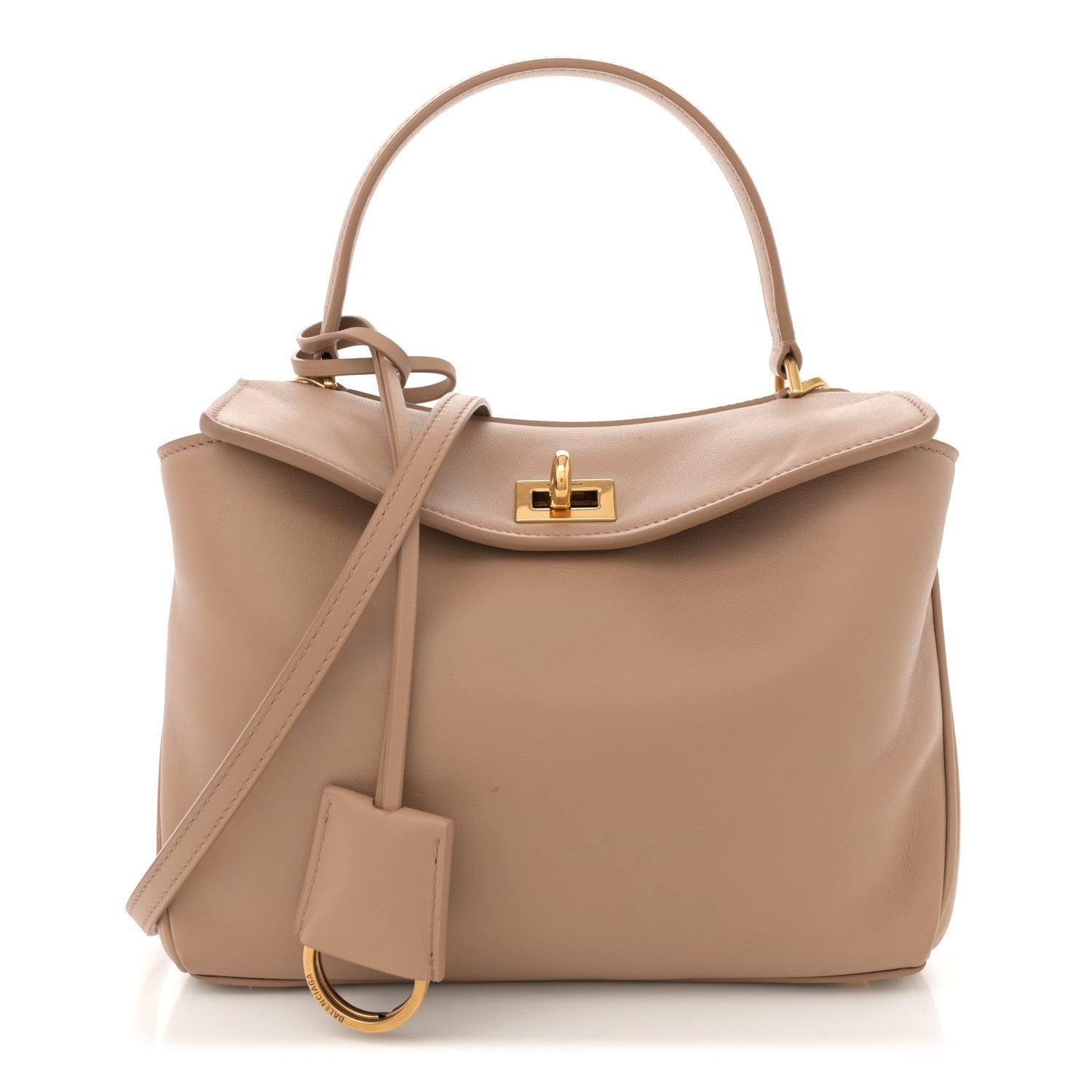 Natural Smooth Calfskin Mini Rodeo Top Handle Handbag Latte