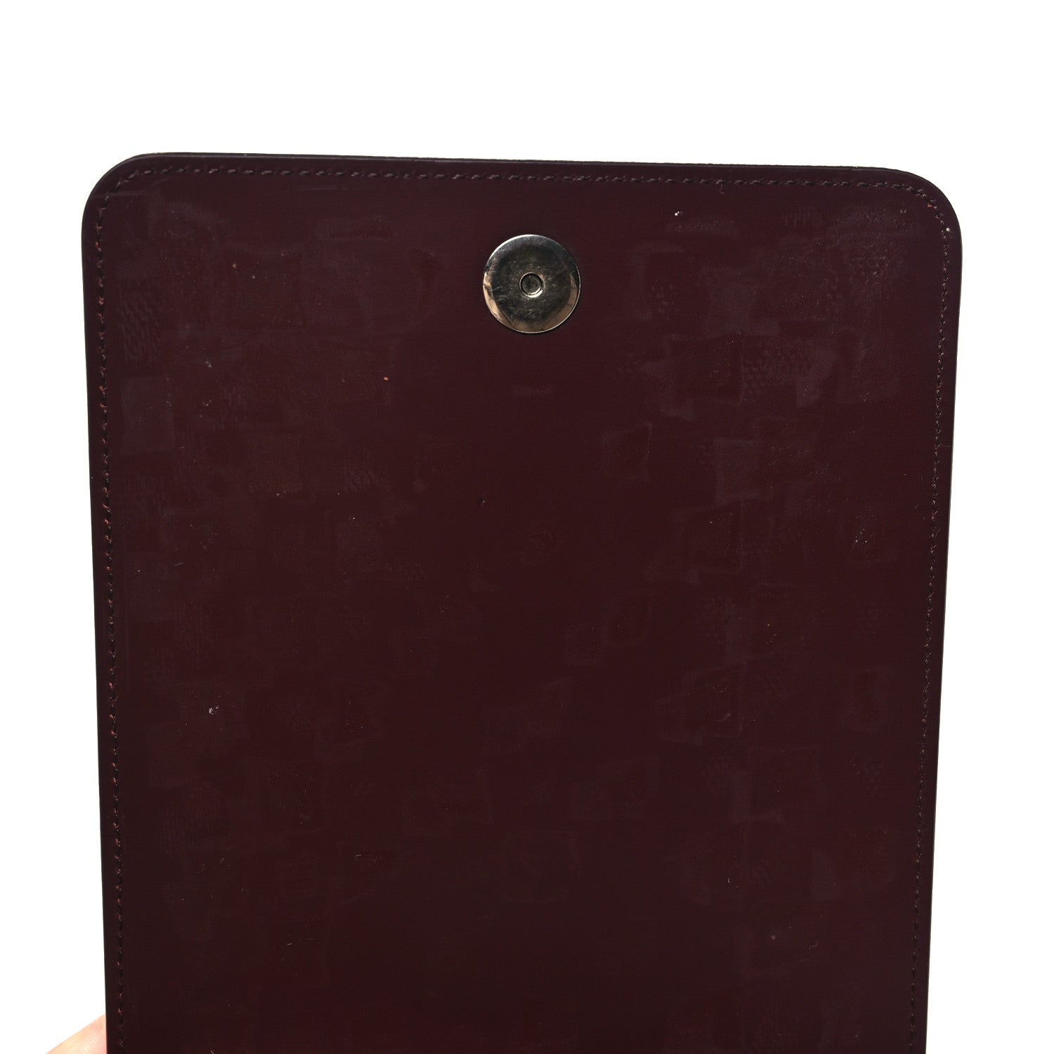 Damier Vernis Club Bag Carmine