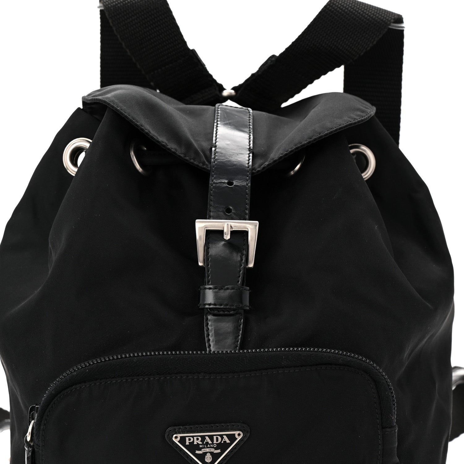 Nylon Vela Mini Cinch Backpack Black