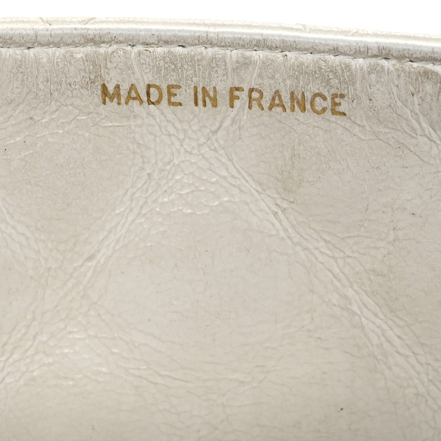 Lambskin Quilted Mini Square Flap White