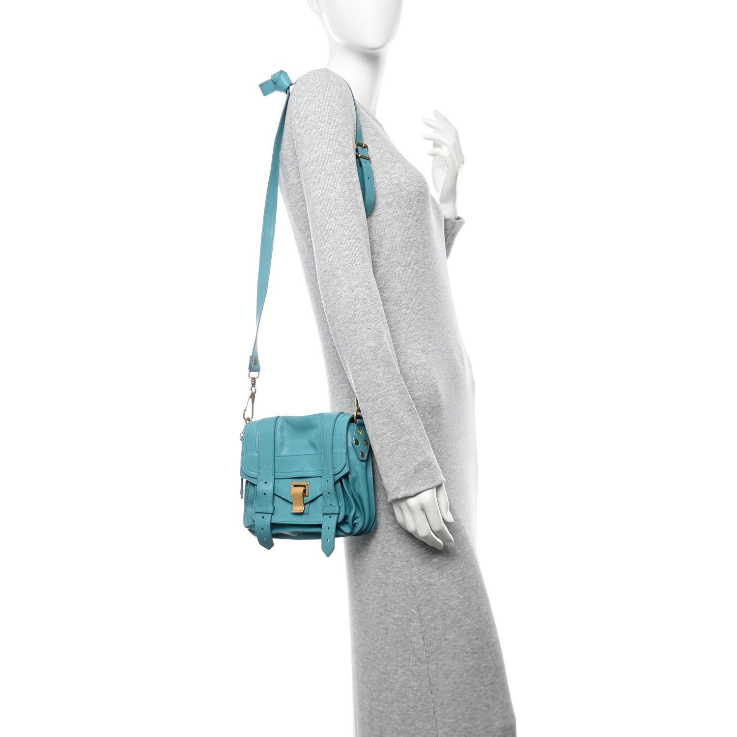 Lambskin PS1 Mini Pouch Messenger Bag Lagoon