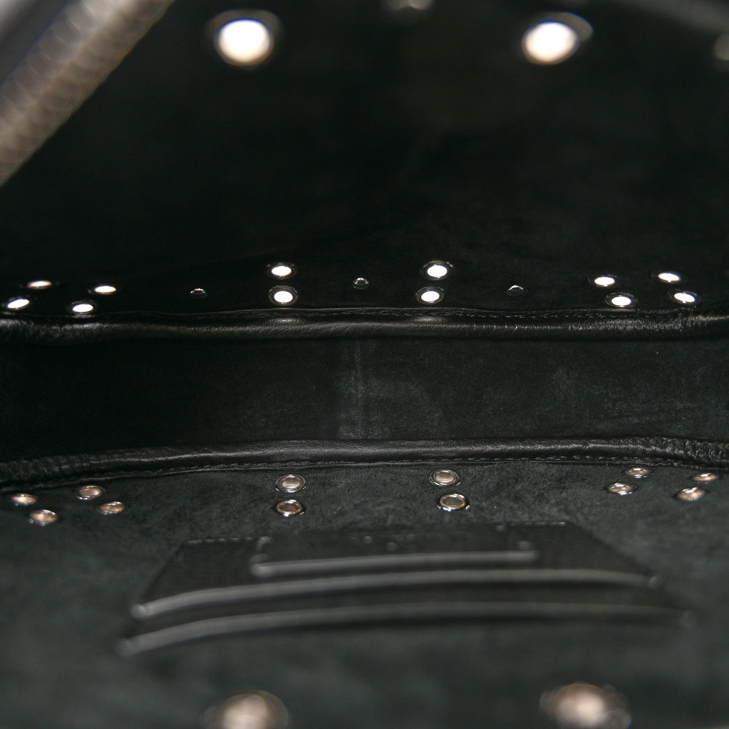 Grainy Calfskin Studded Nellcote Crossbody Bag Black