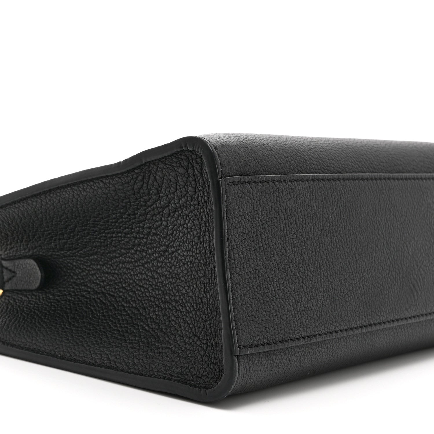 Calfskin Lock & Go Tote Black