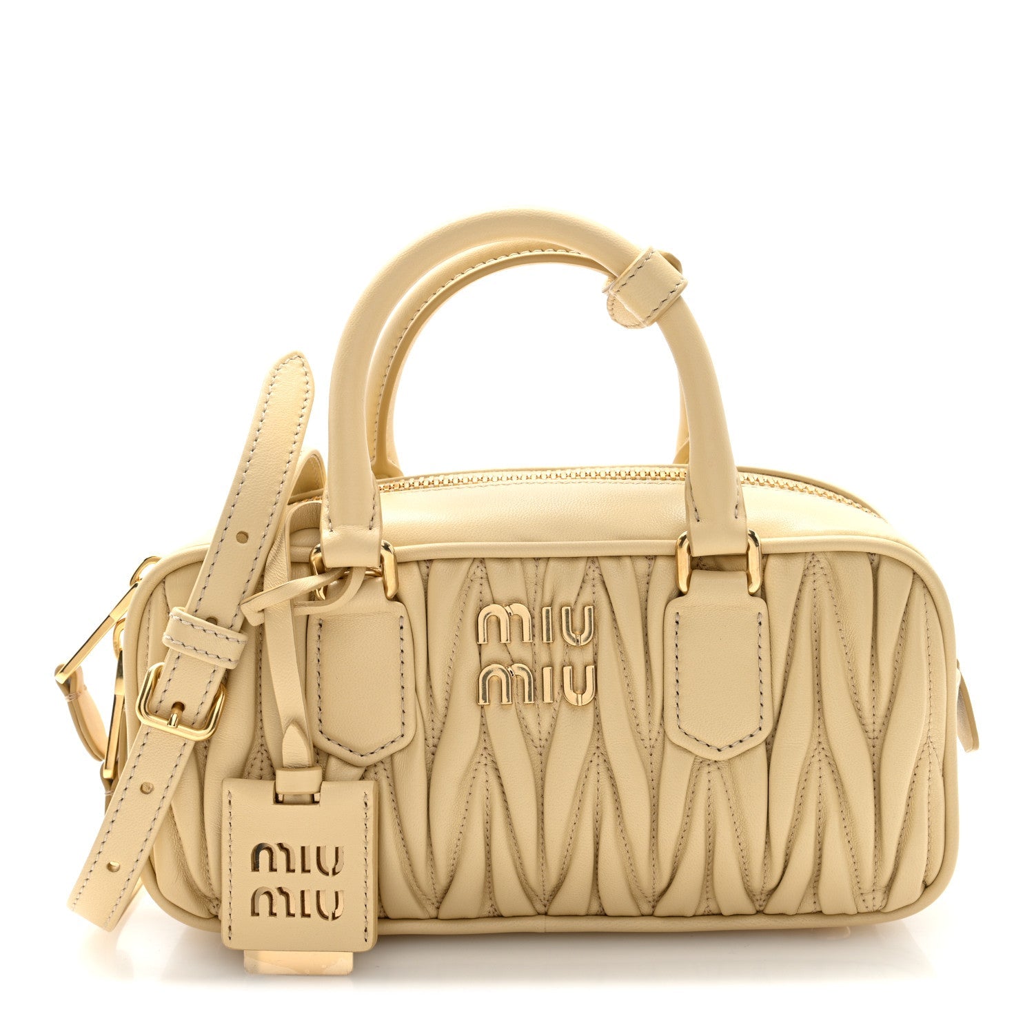 Nappa Matelasse Regular Arcadie Top Handle Bag Soia