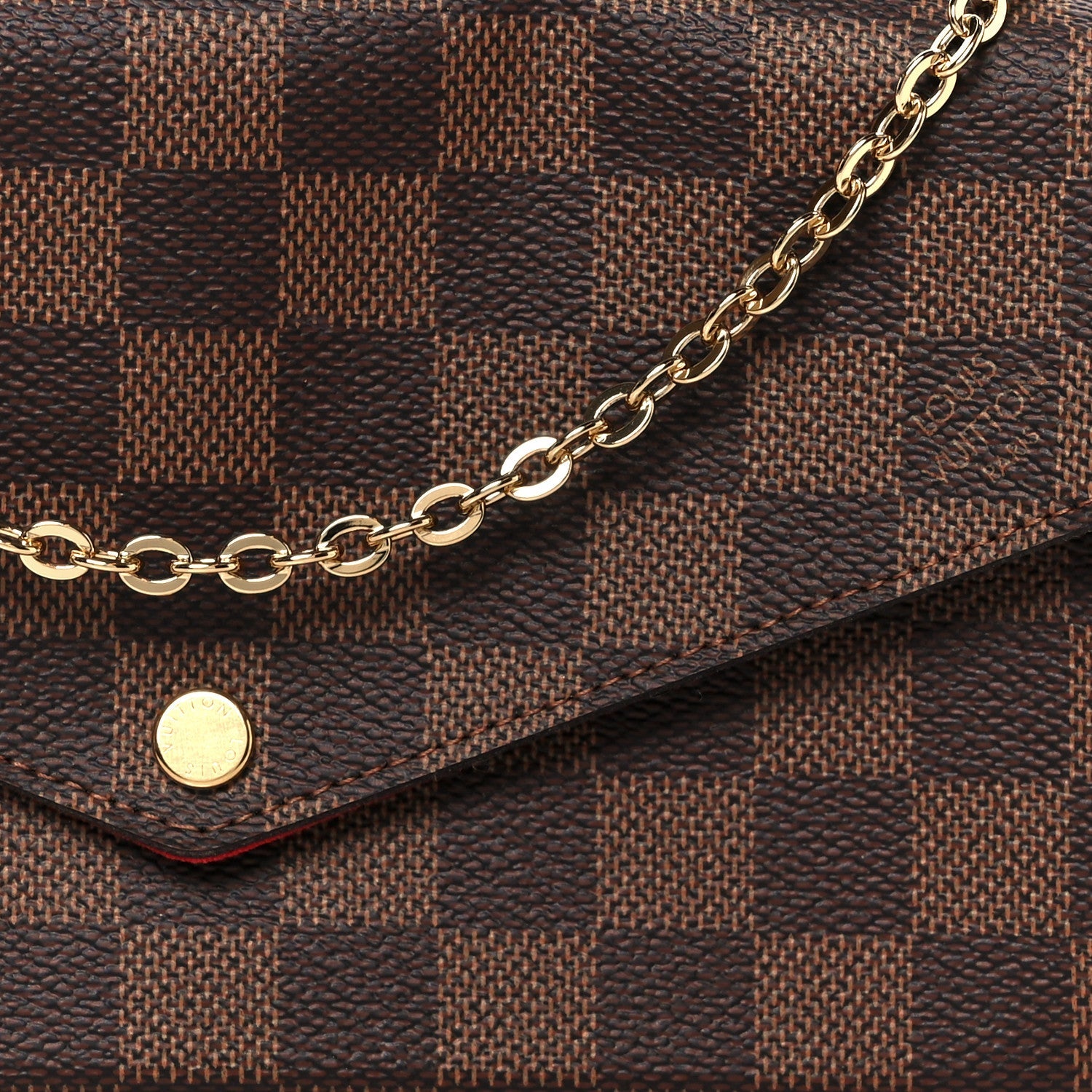 Damier Ebene Pochette Felicie Chain Wallet
