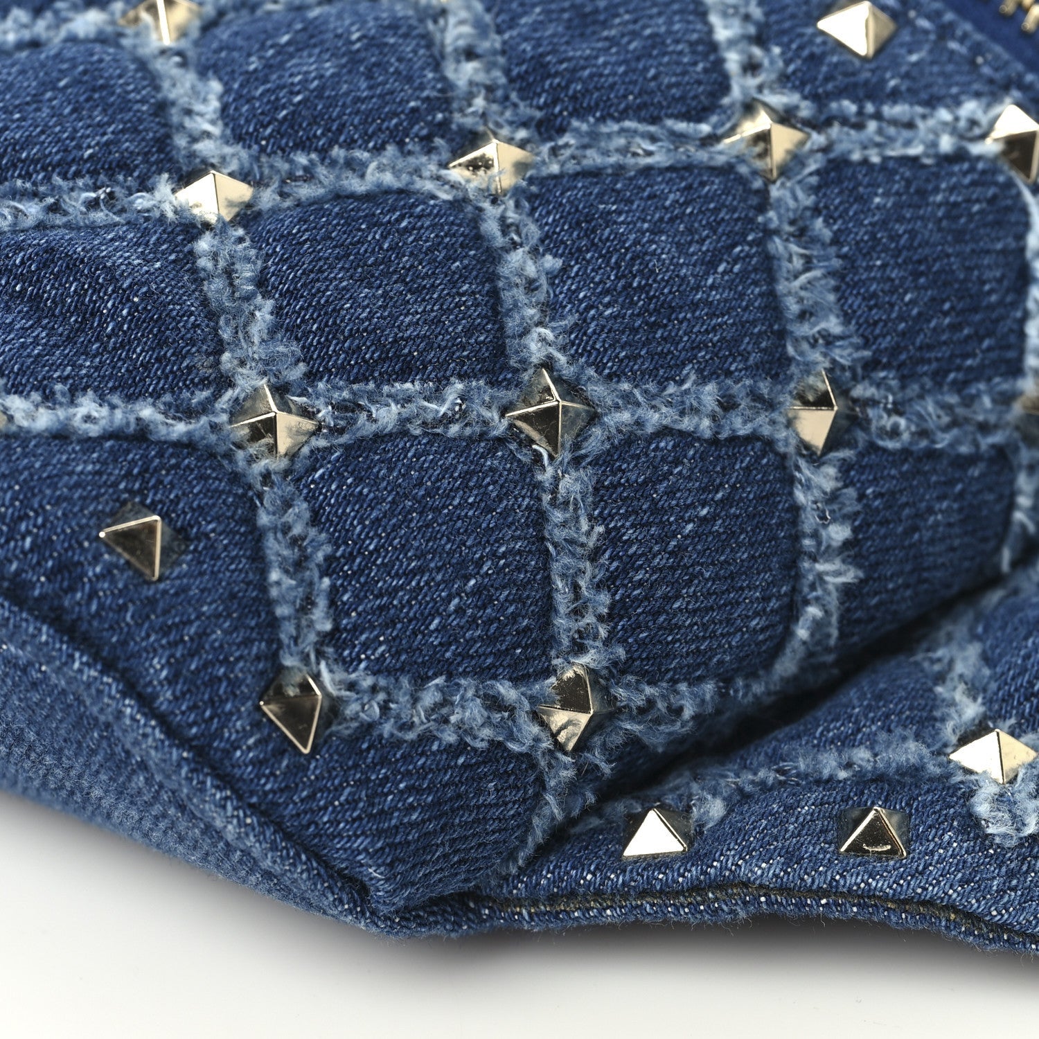 Denim Rockstud Spike Belt Bag 95 Denim