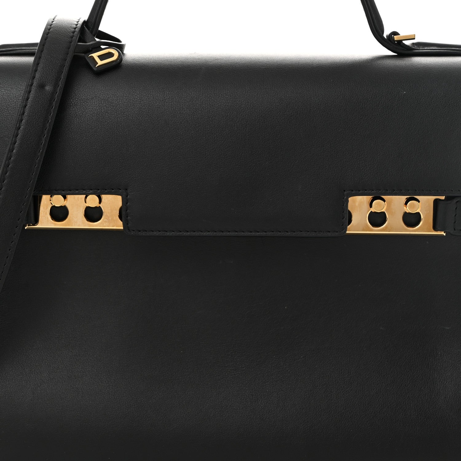 Calfskin MM Tempete Satchel Black