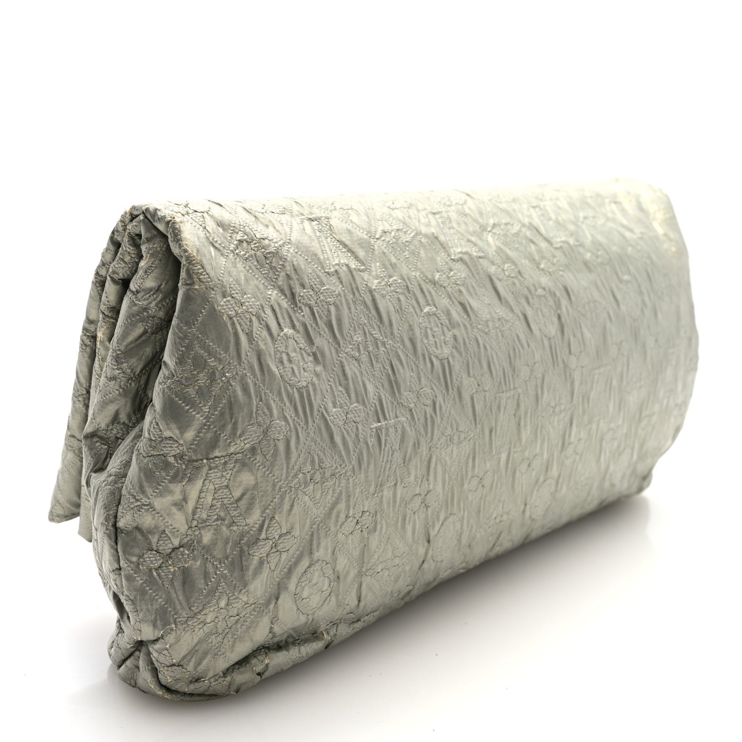 Jacquard Quilted Monogram Limelight Clutch GM Perle