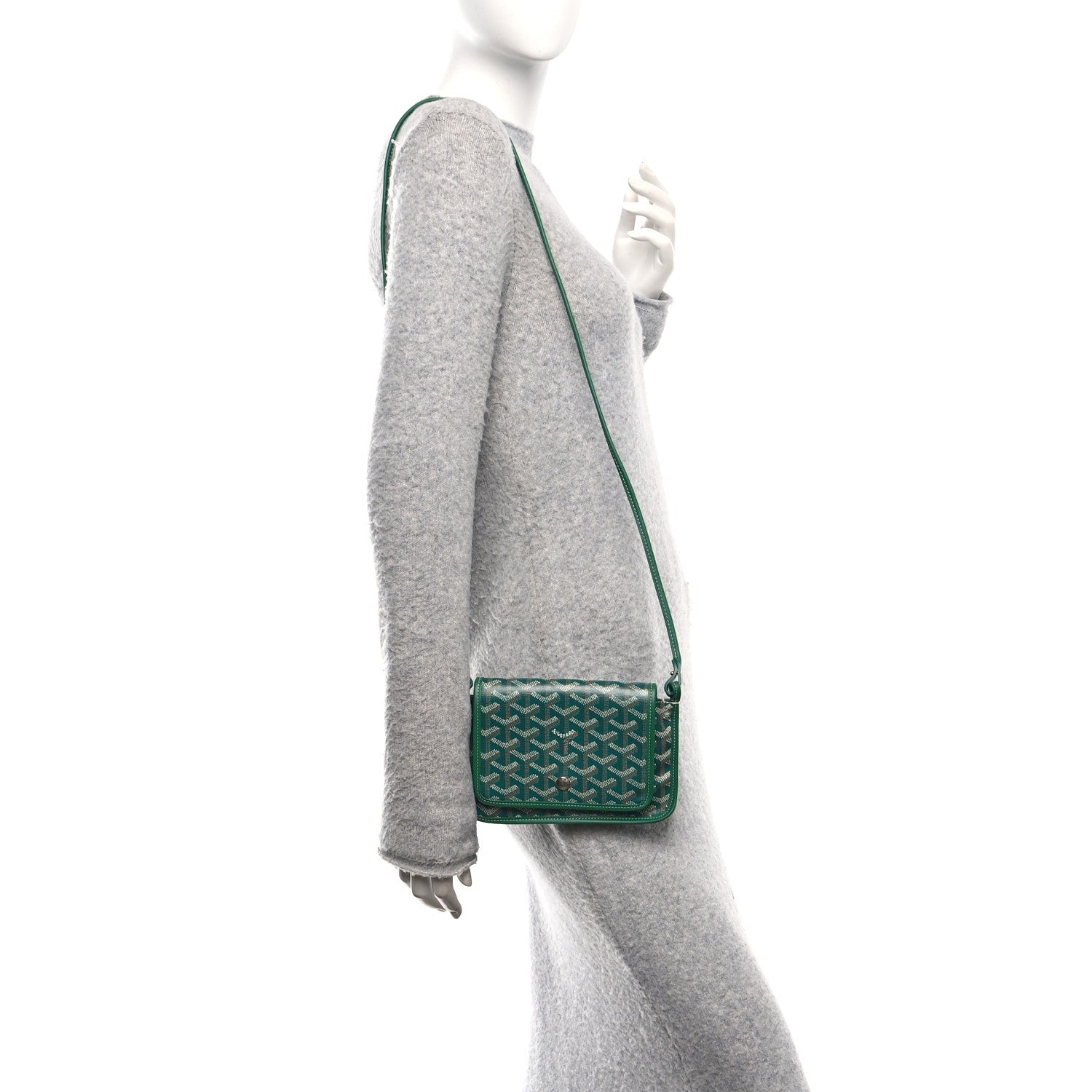 Goyardine Plumet Wallet Clutch Green