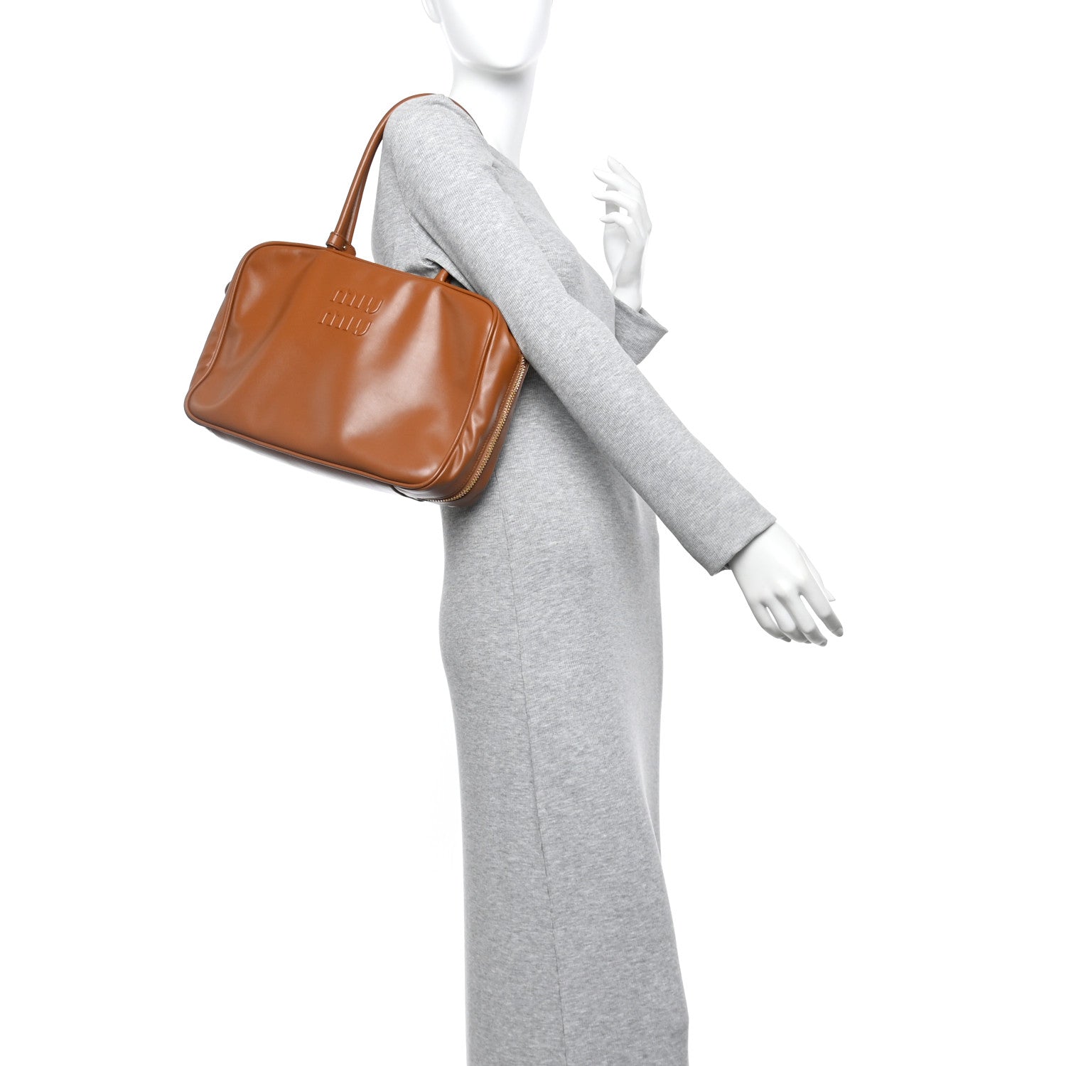 Soft Calf Softy Large Beau Top Handle Bag Cognac