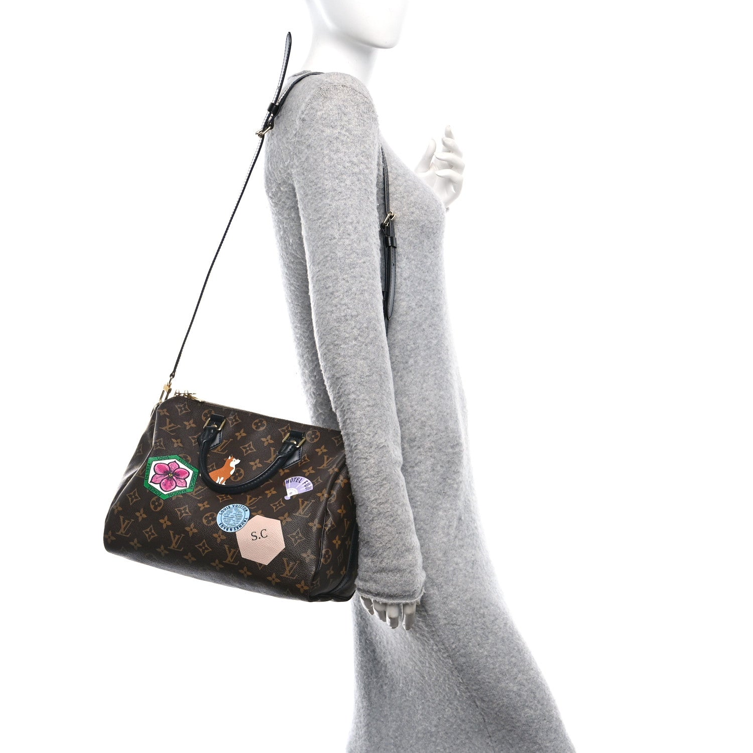 Monogram My World Tour Speedy Bandouliere 30 Black