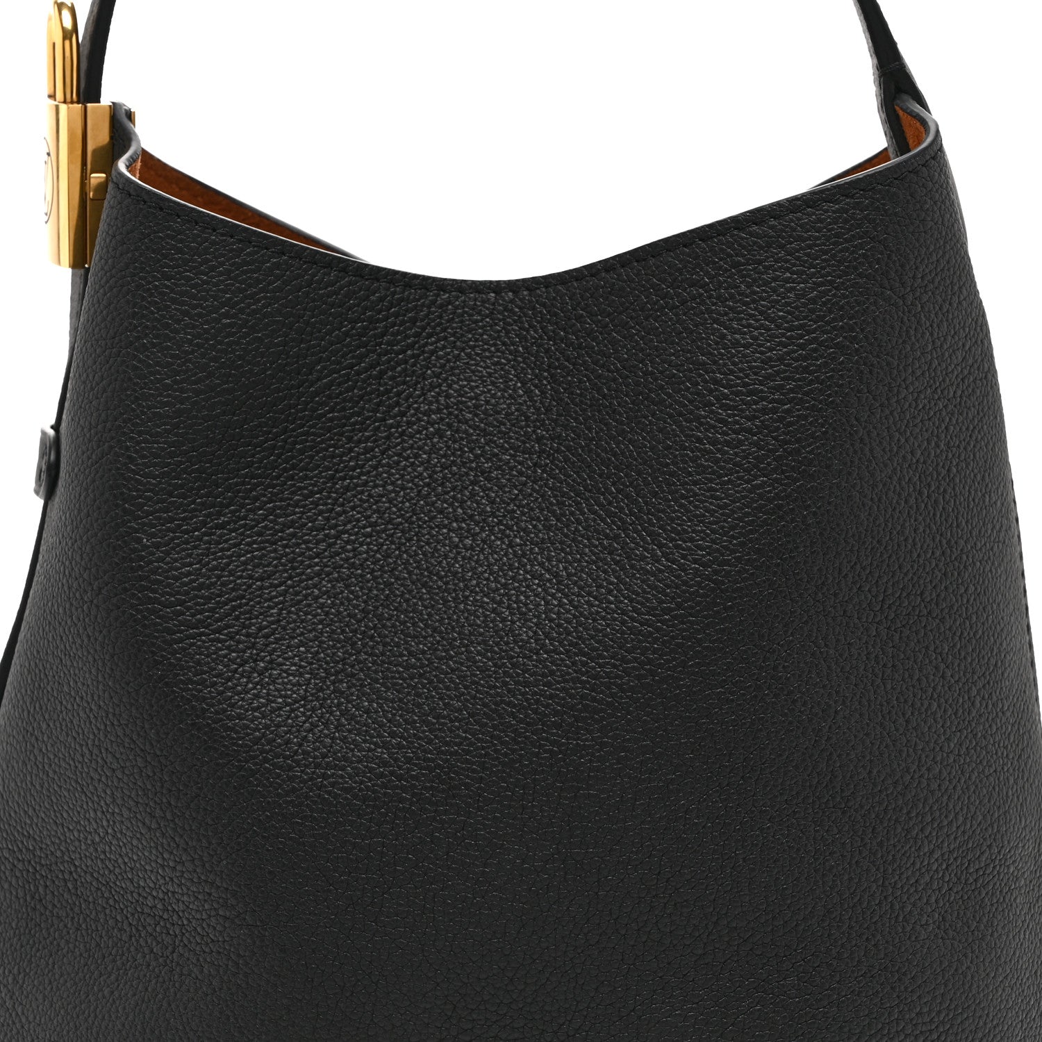 Grained Calfskin Low Key Hobo PM Black