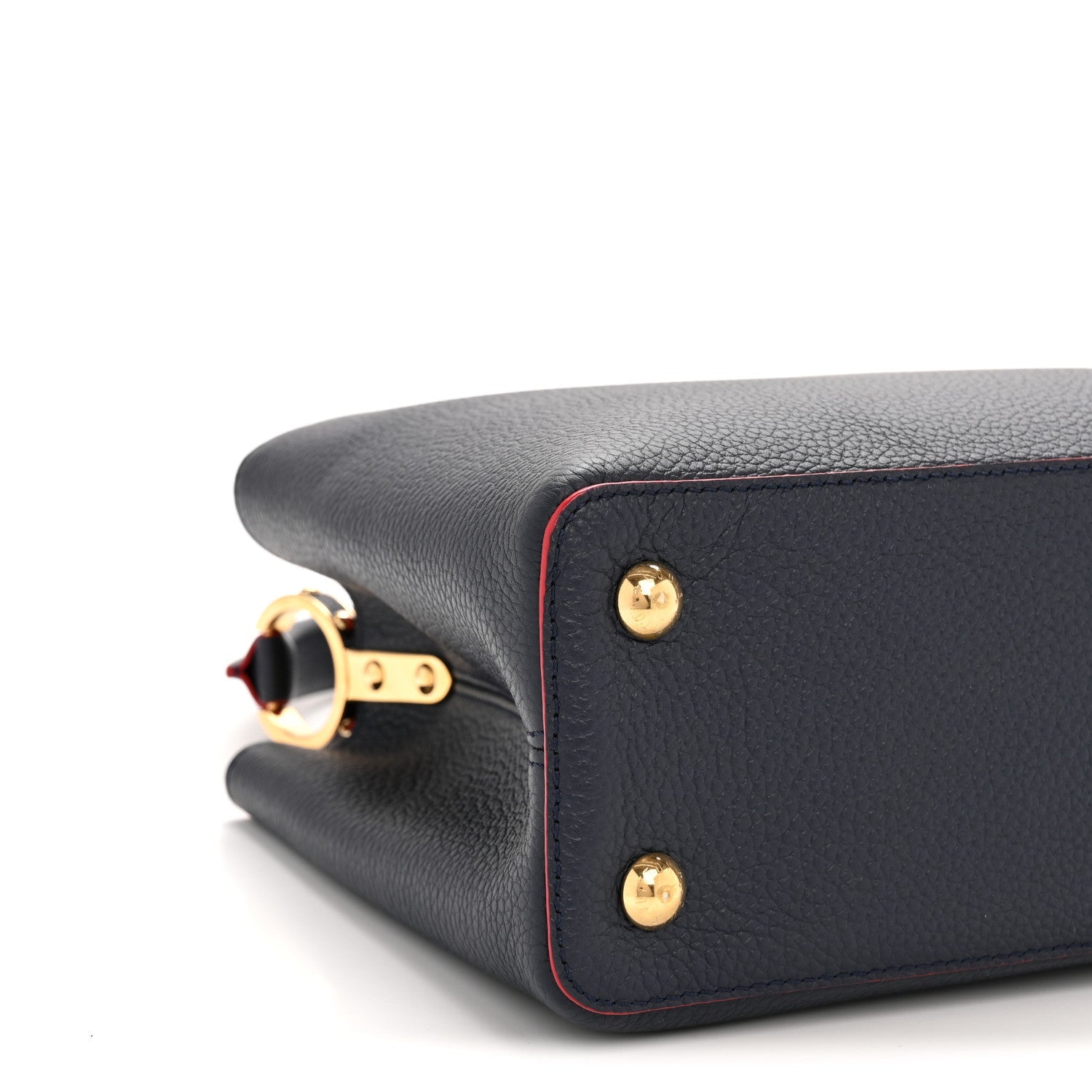 Taurillon Capucines PM Marine Rouge