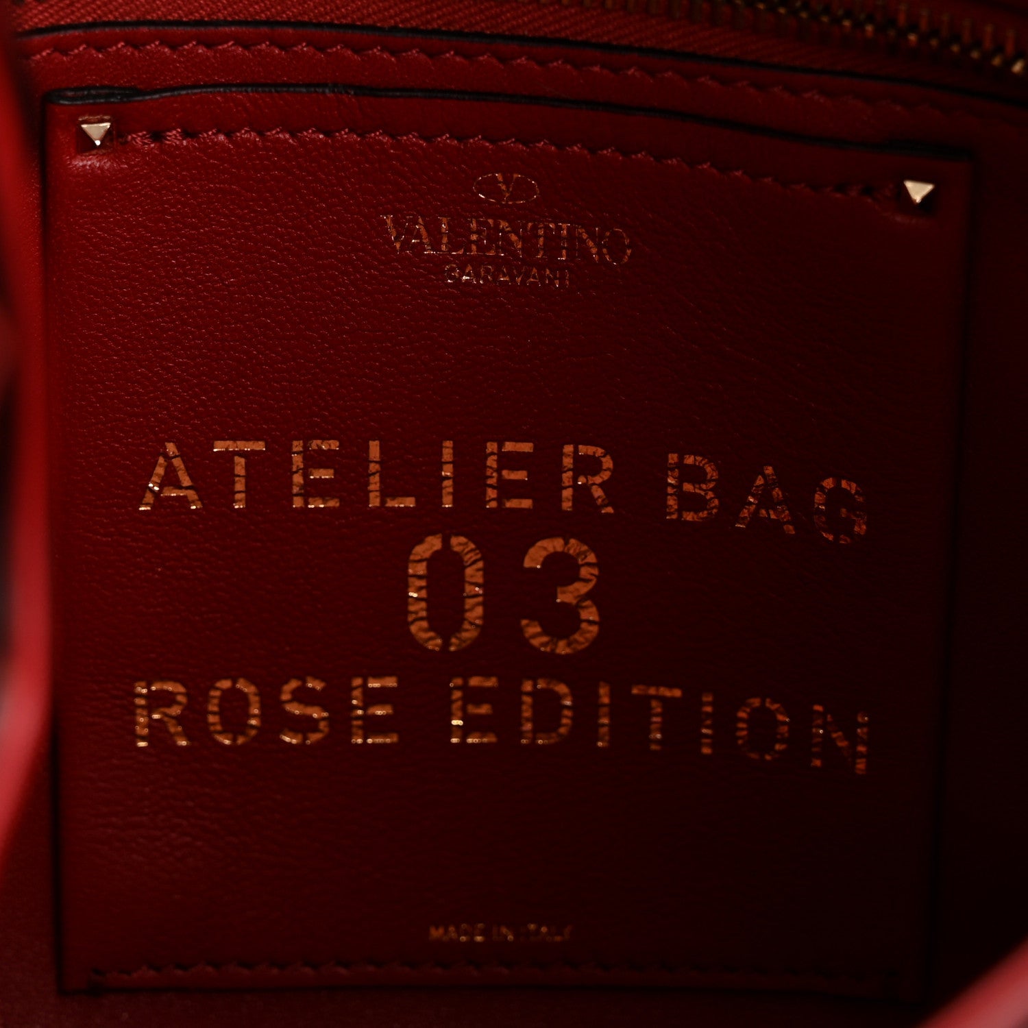 Nappa Atelier 03 Rose Edition Small Hobo Rosso Valentino
