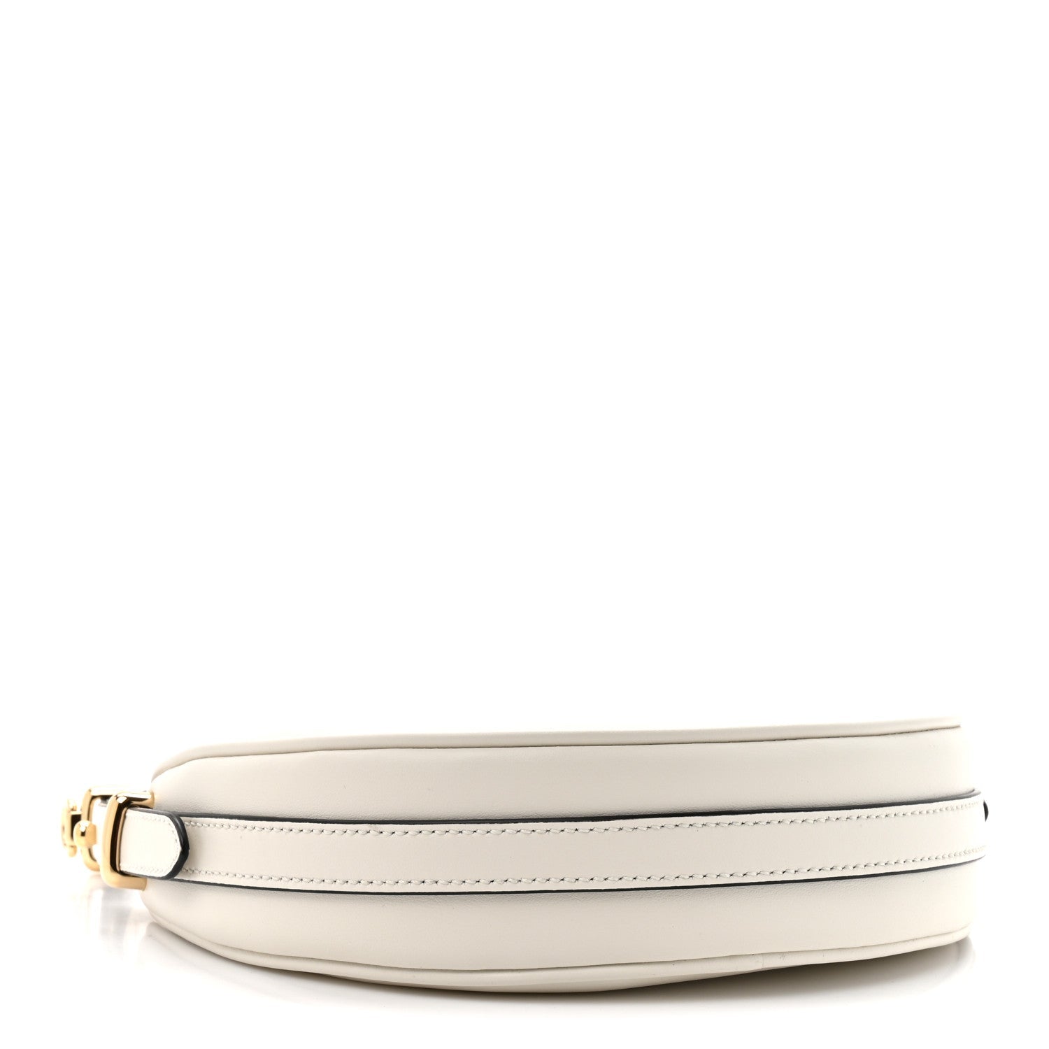 Soft Calfskin Small Arque Shoulder Bag White