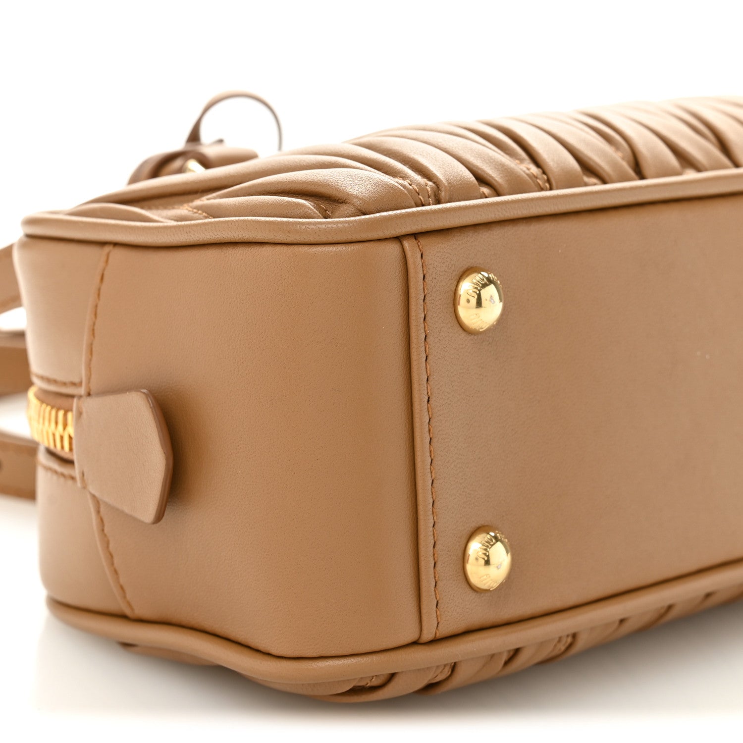 Nappa Matelasse Regular Arcadie Top Handle Bag Caramel