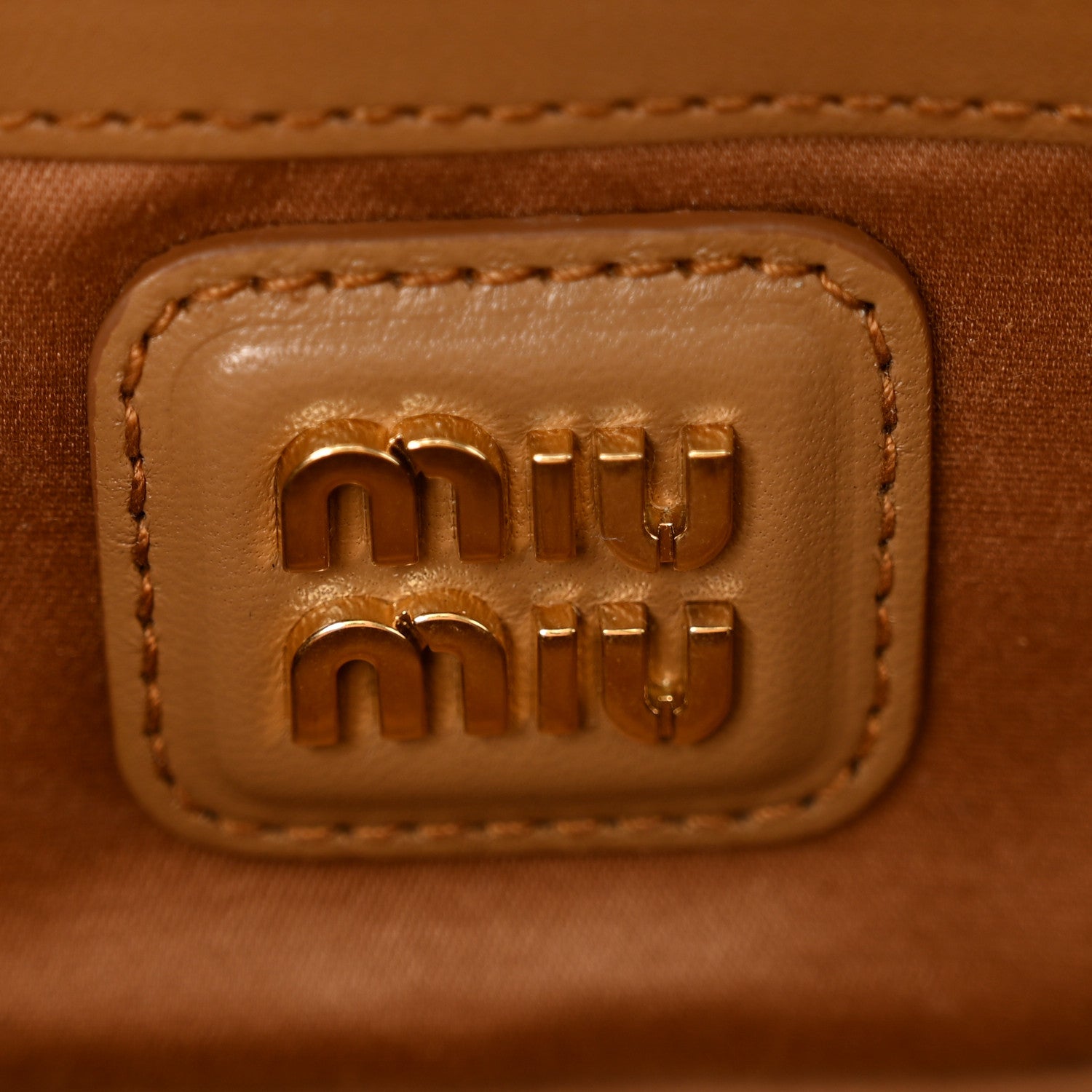 Nappa Matelasse Regular Arcadie Top Handle Bag Caramel