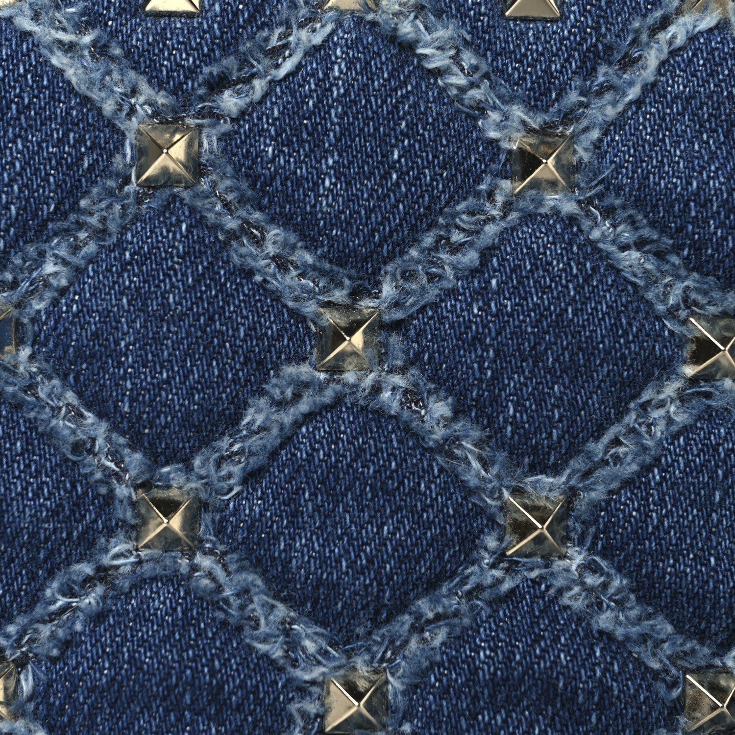 Denim Rockstud Spike Belt Bag 95 Denim