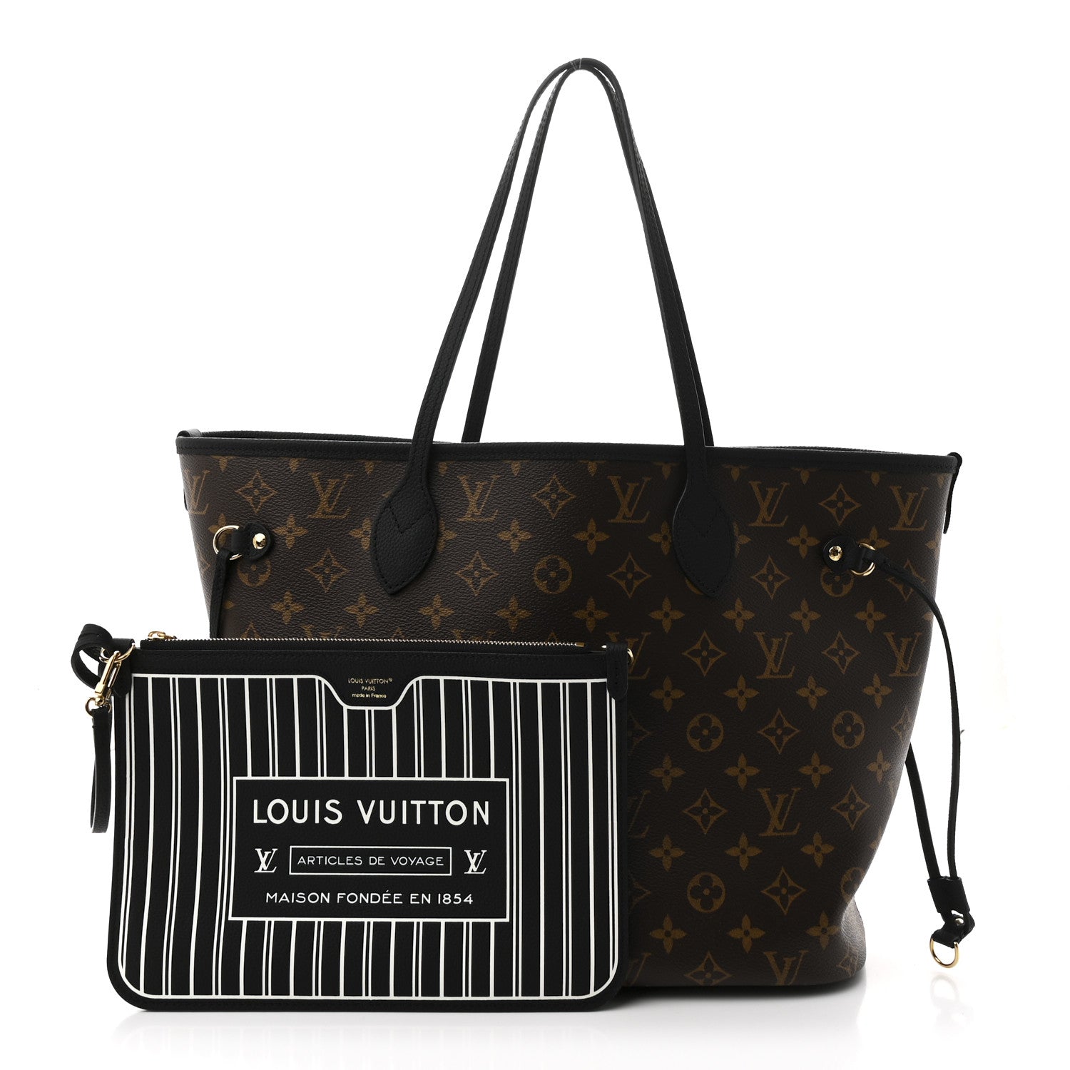 Monogram Calfskin Neo Neverfull Inside Out MM Black