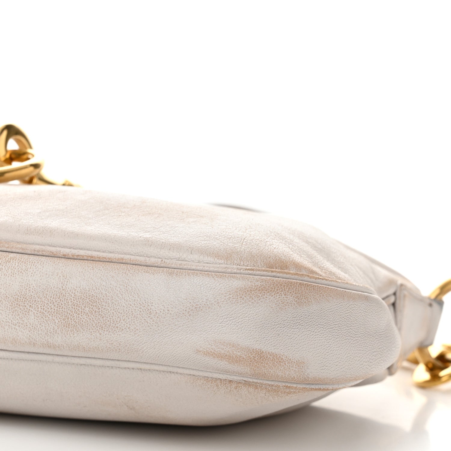 Nappa Old Hook Shoulder Bag Sabbia White