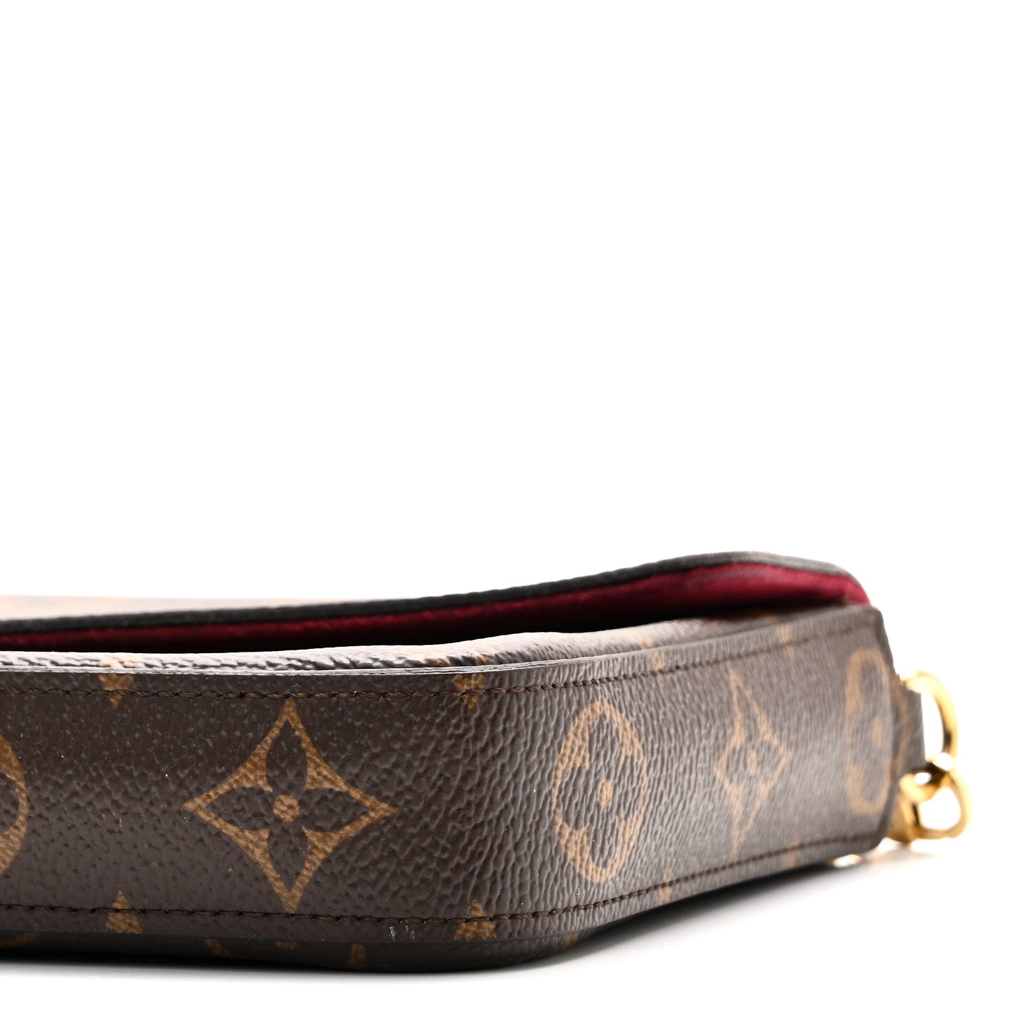 Monogram Pochette Felicie Chain Wallet Fuchsia