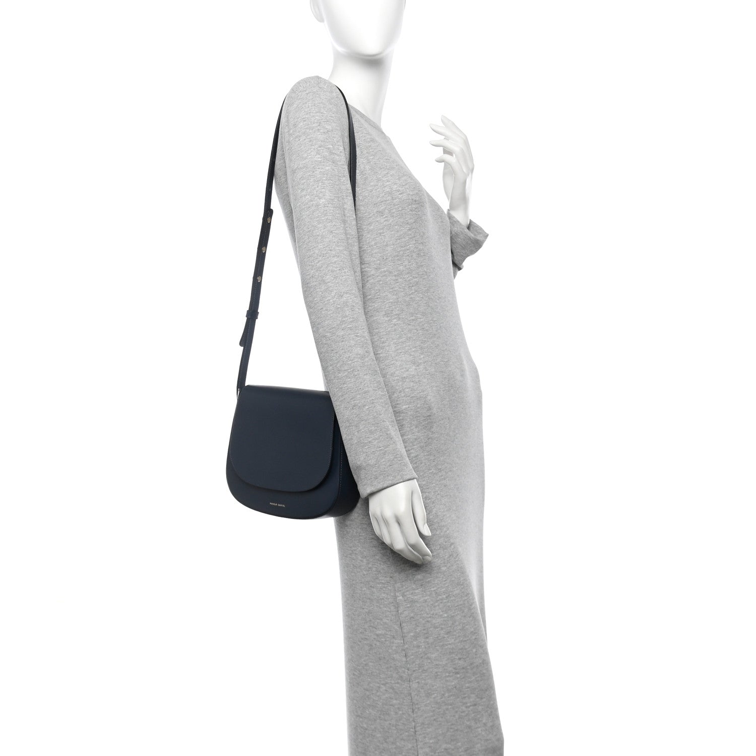 Calfskin Flap Crossbody Bag Blu