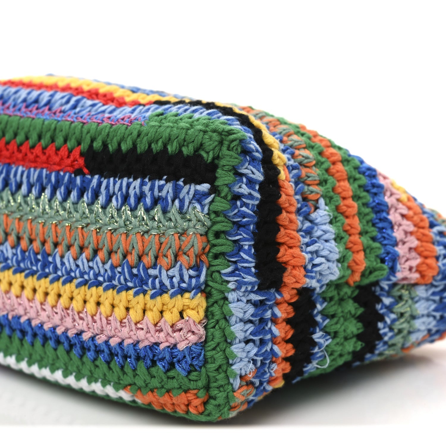 Fabric Crochet Pouch Multicolor