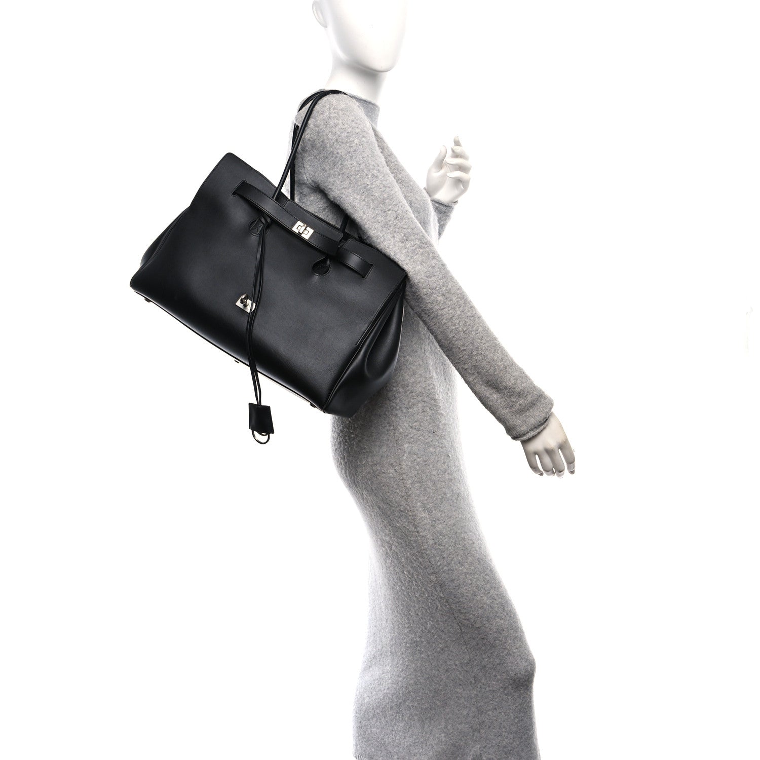 Smooth Calfskin Medium Bel Air Carry All Bag Black