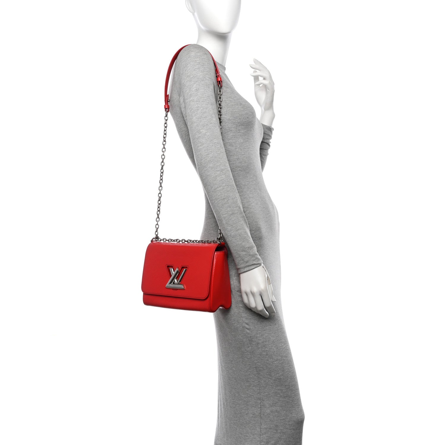 Epi Twist Shoulder Bag MM Coquelicot