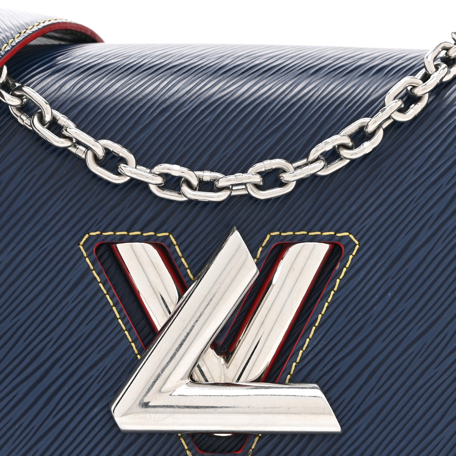 Epi Twist Shoulder Bag MM Indigo Piment