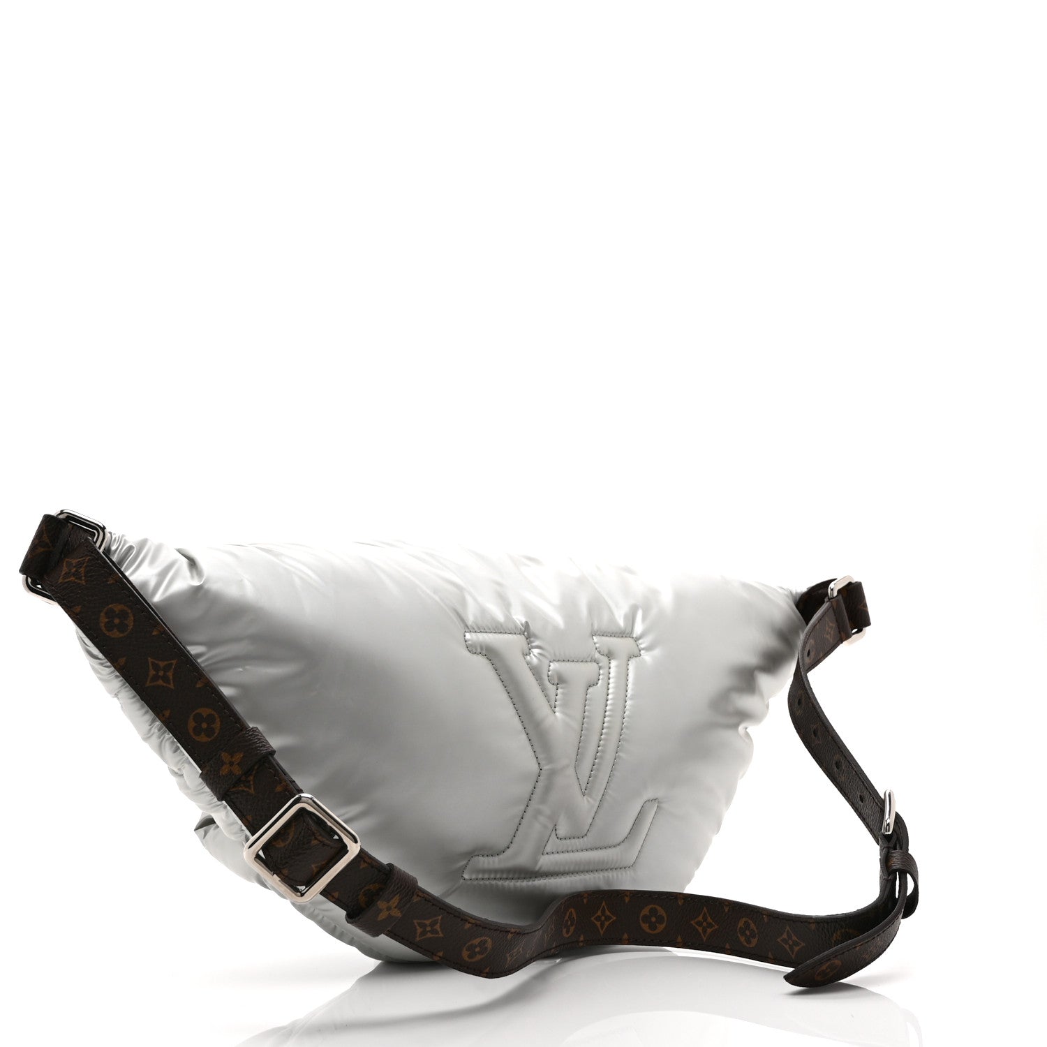 Econyl Monogram Pillow BumBag Silver