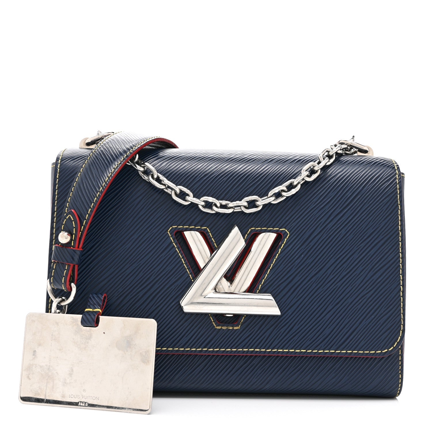 Epi Twist Shoulder Bag MM Indigo Piment