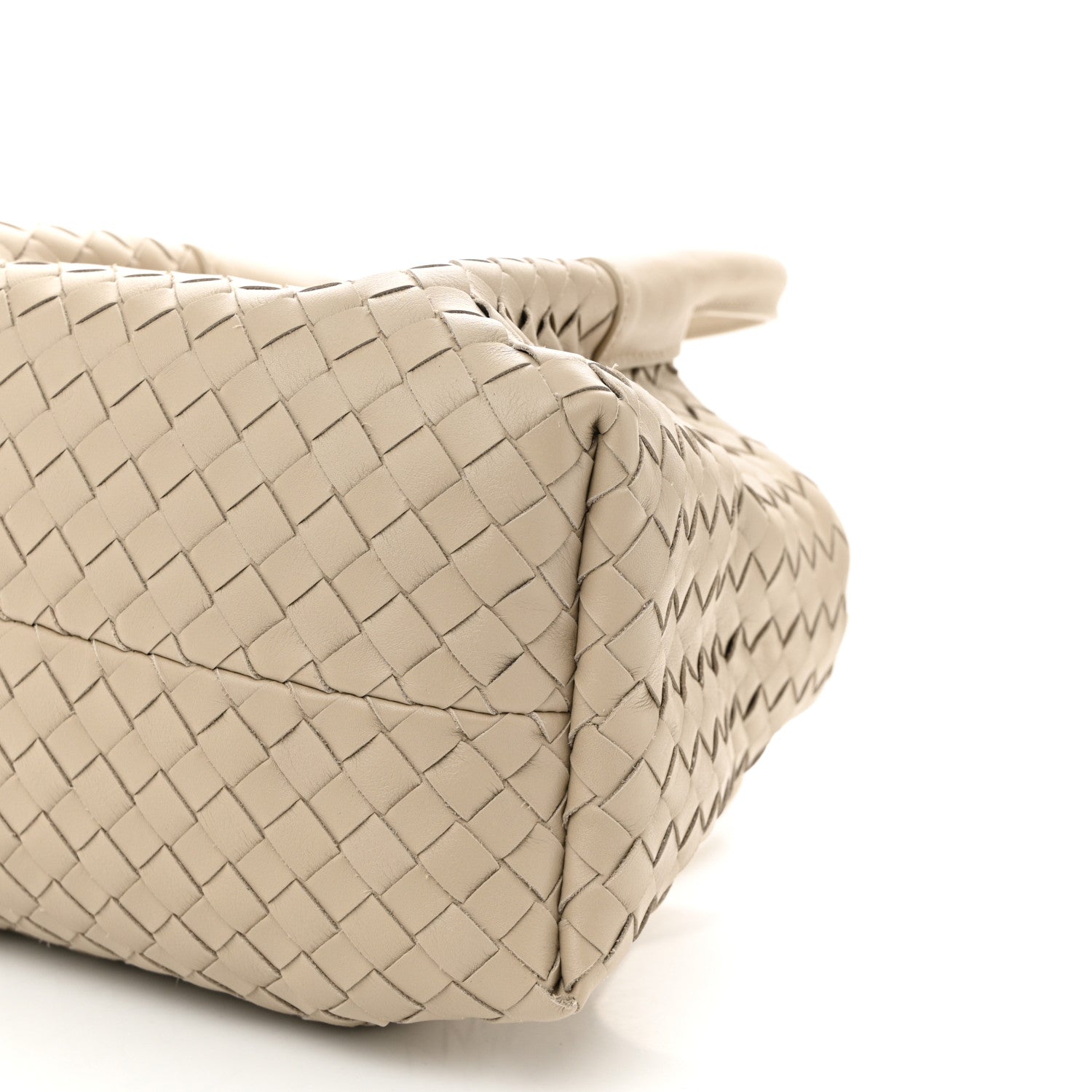 Calfskin Intrecciato Small Pinacoteca Tote Ecru Matcha