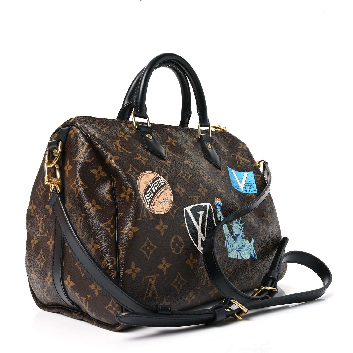 Monogram My World Tour Speedy Bandouliere 30 Black