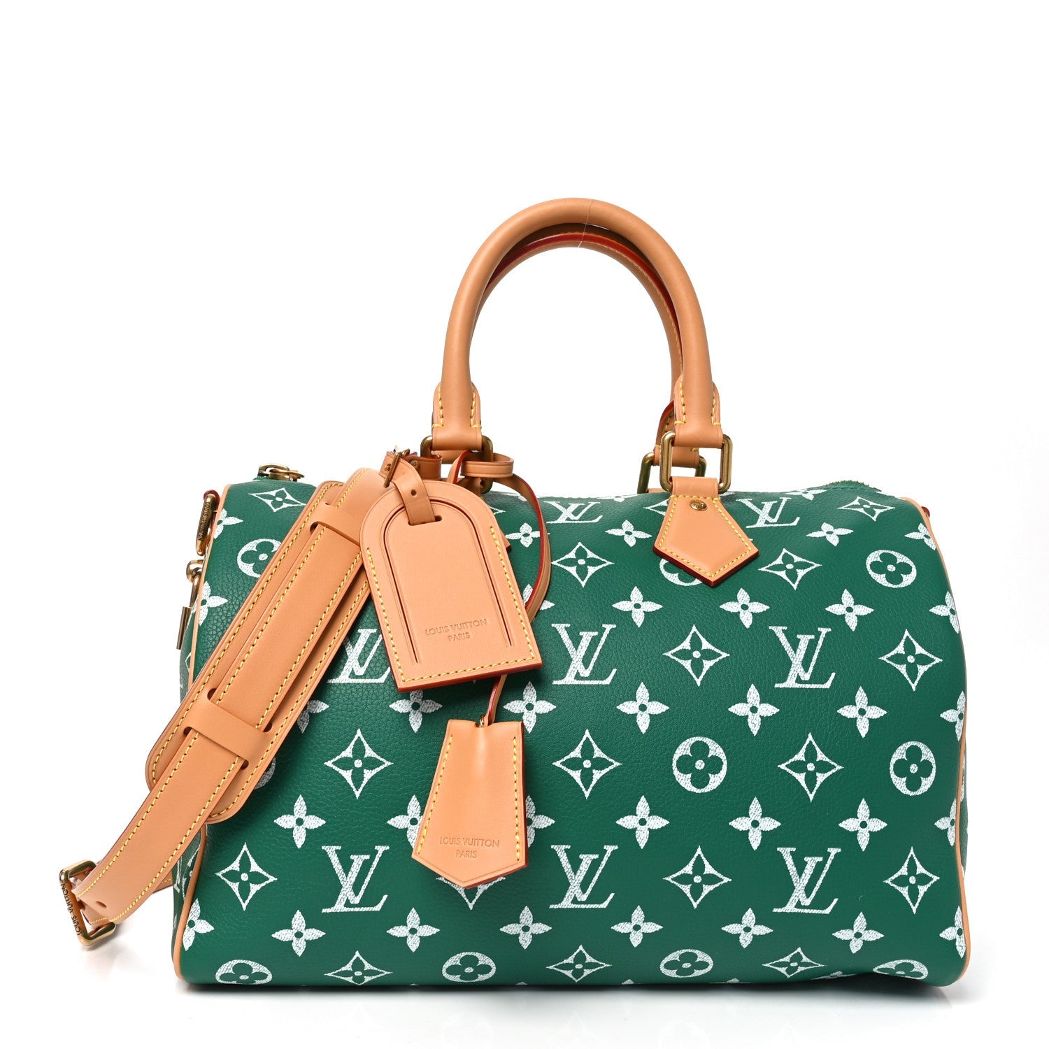 Calfskin Monogram Speedy P9 Bandouliere 30 Green