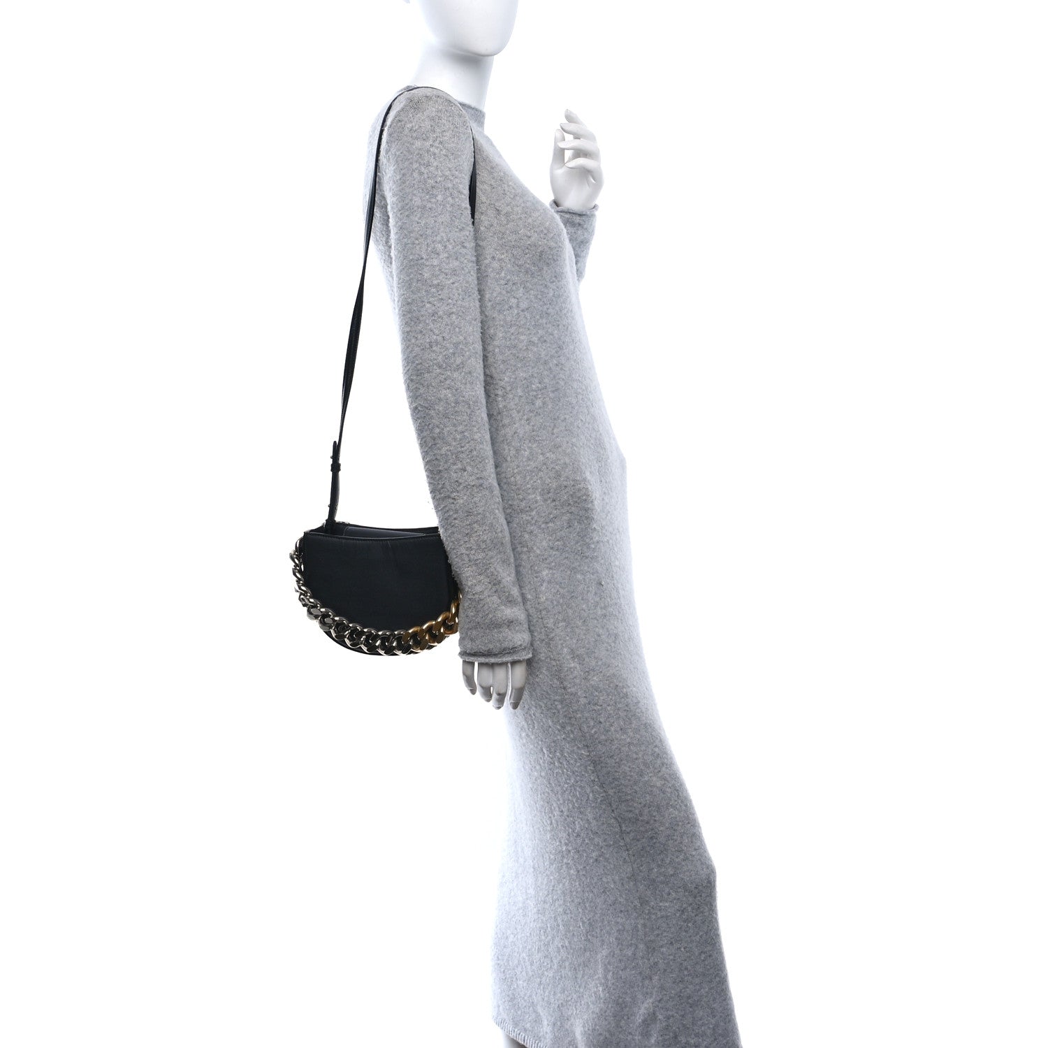 Grained Mycelium Frayme Mylo Shoulder Bag Black
